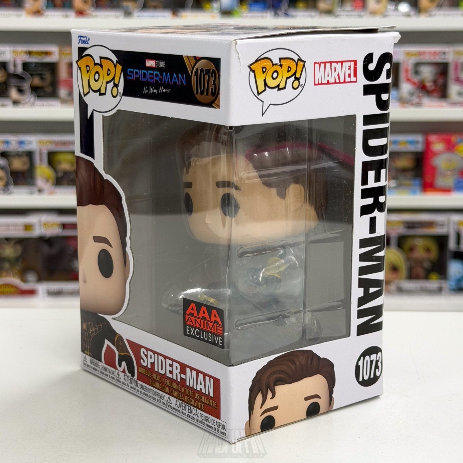 Funko Pop Marvel Spider-Man No Way Home Unmasked AAA Anime 1073 Toy Vinyl Figure