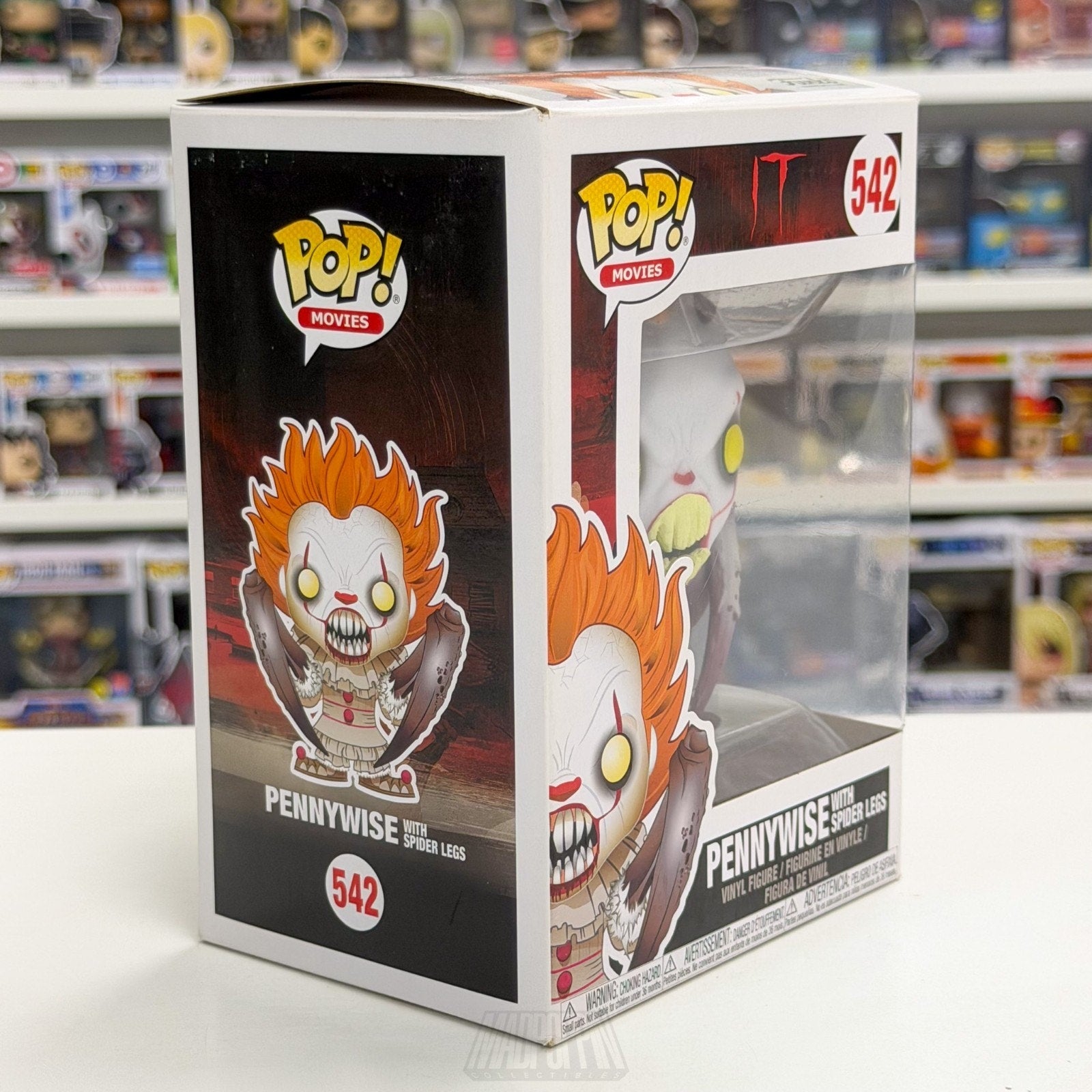 Funko Pop Movies It Pennywise w/Spider Legs 542 Horror Clown Toy Vinyl Figure