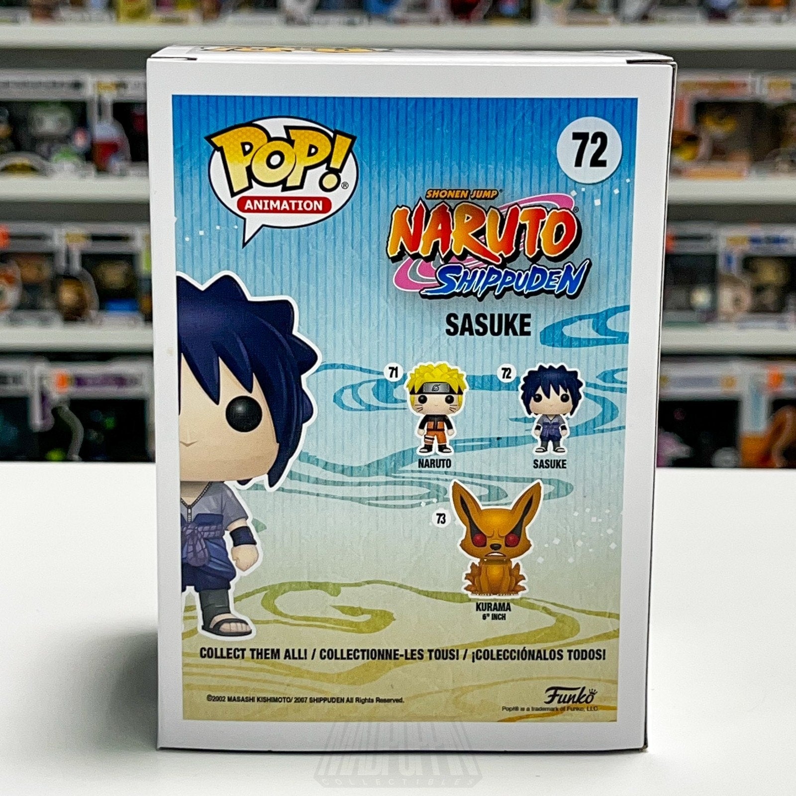 Funko Pop Anime Naruto Shippuden Sasuke Uchiha 72 Animation Vinyl Figure NIB Toy
