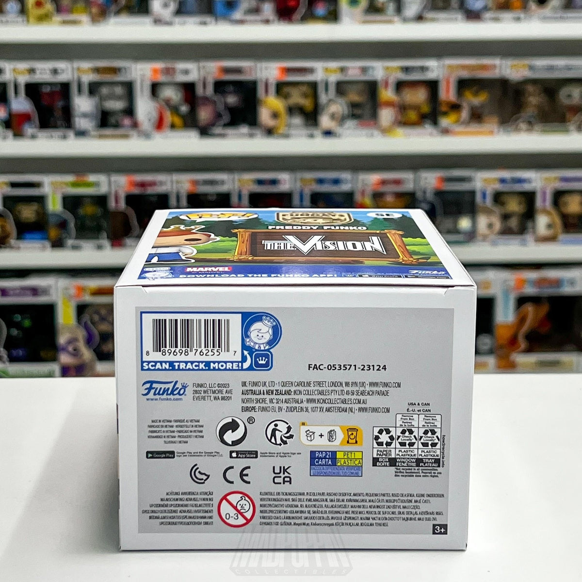 Funko Pop Freddy as White Vision SE Glow in the Dark Camp Fundays 600 PCS Marvel