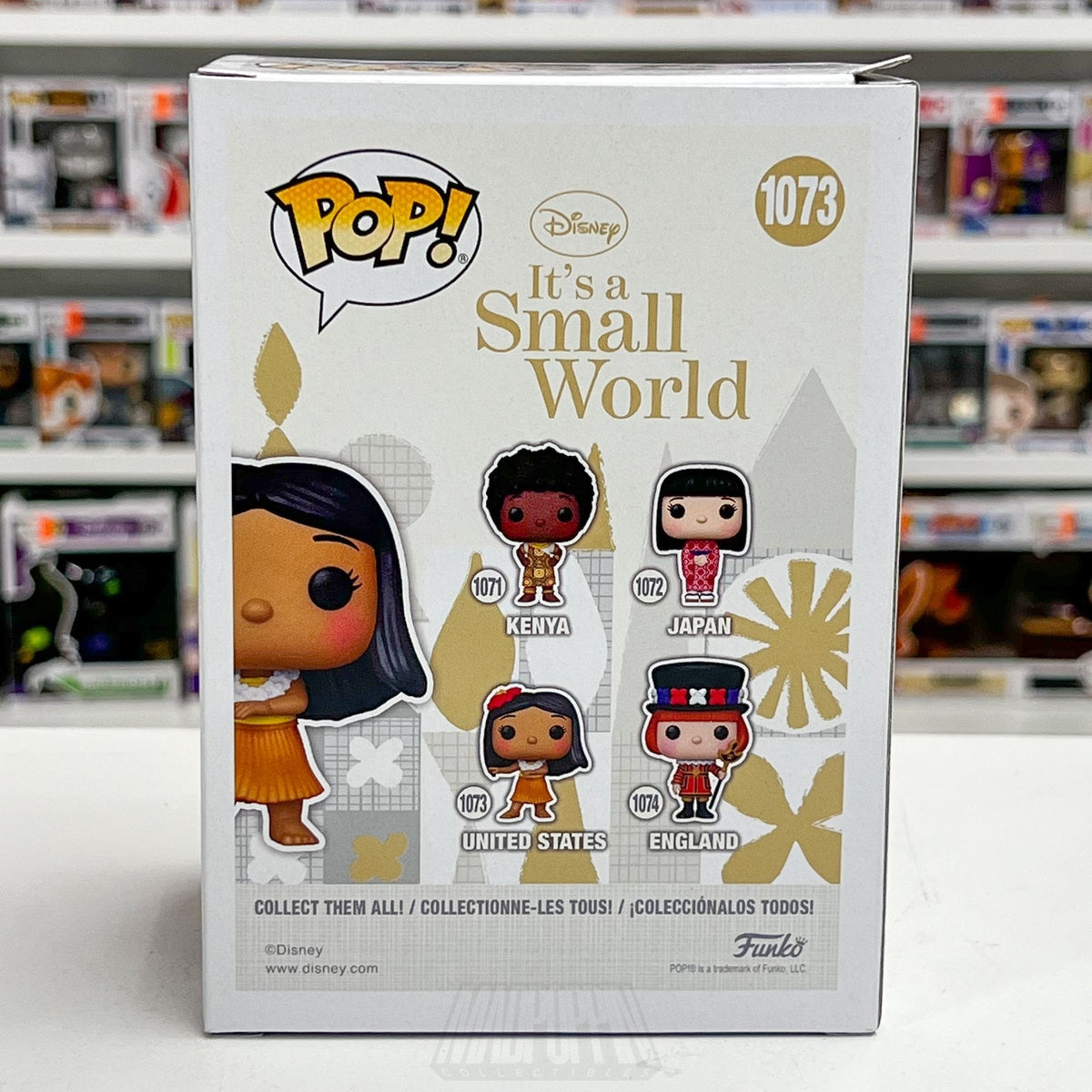 Funko Pop Disney It's A Small World United States 1073 Fantasyland Ride Hawaii