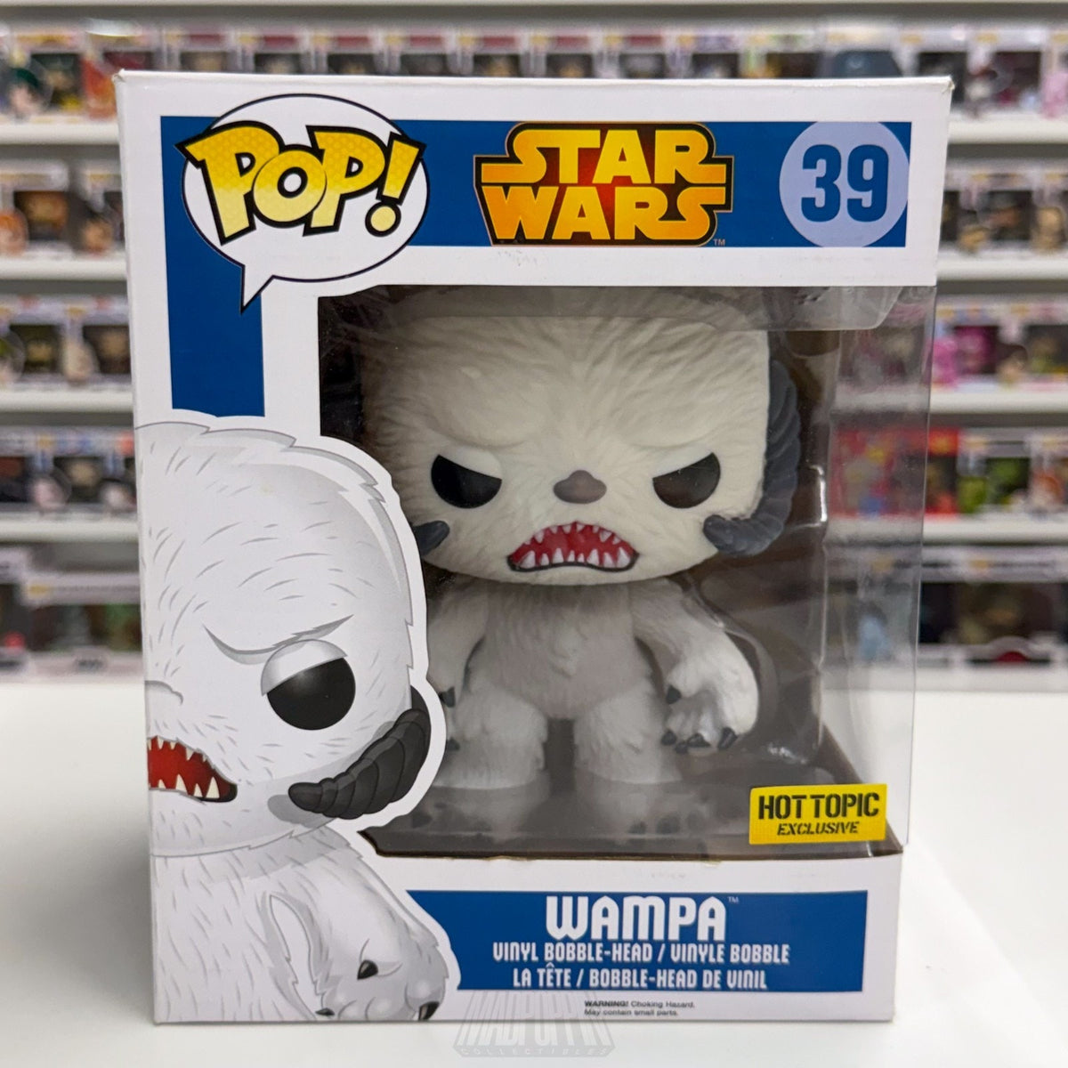 Funko Pop Star Wars Wampa Flocked Hot Topic 39 Ice Snow Monster Vinyl 6" Figure