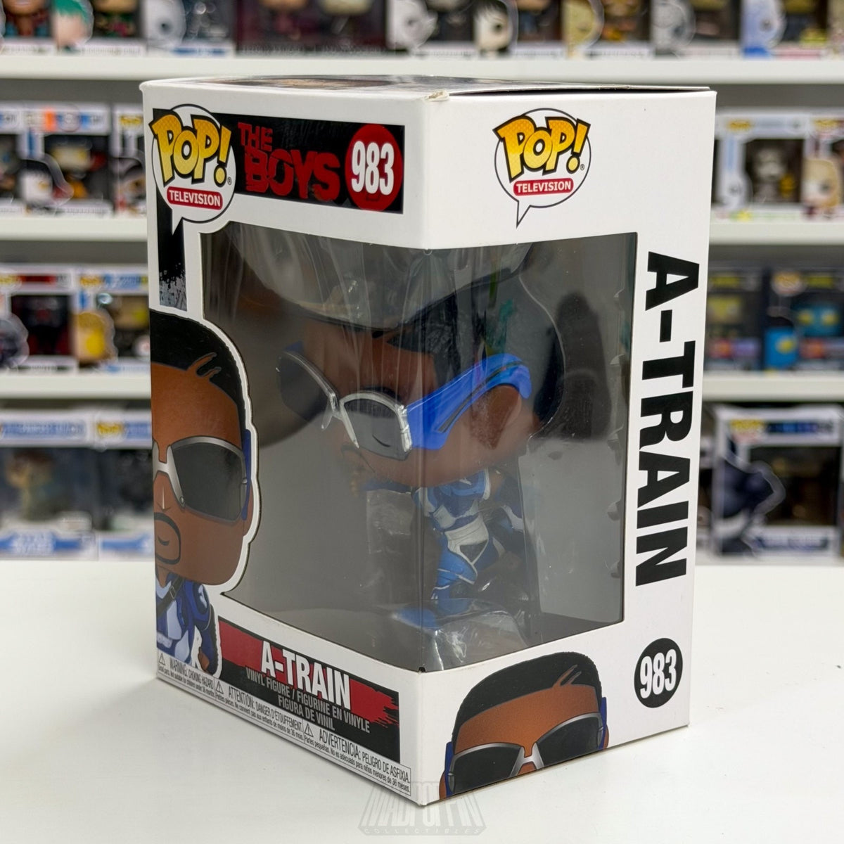 Funko Pop TV The Boys A-Train 983 Worlds Fastest Man Compound V Toy Vinyl Figure