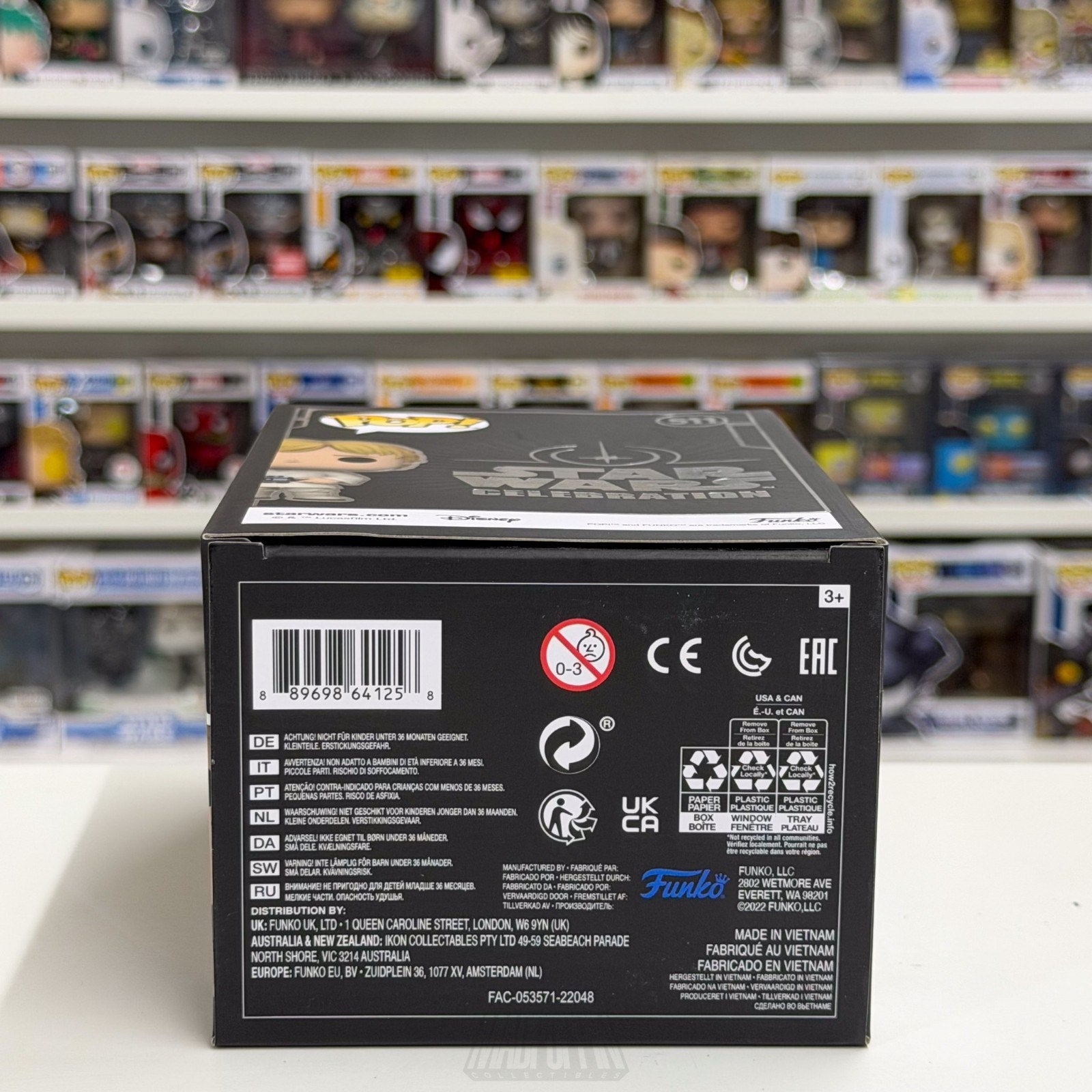 Funko Pop Star Wars Celebration Luke Skywalker 511 OFFICIAL STICKER Vinyl Figure