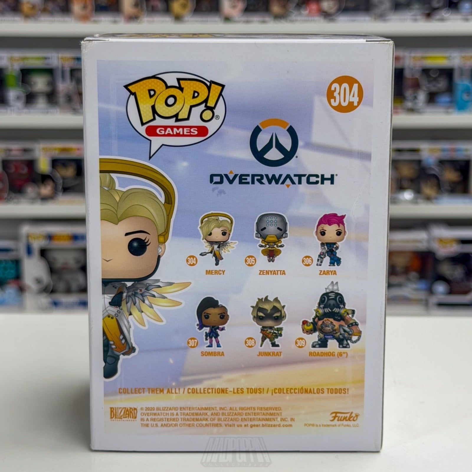 Funko Pop Games Overwatch Mercy Diamond Blizzard Exclusive 304 Toy Vinyl Figure