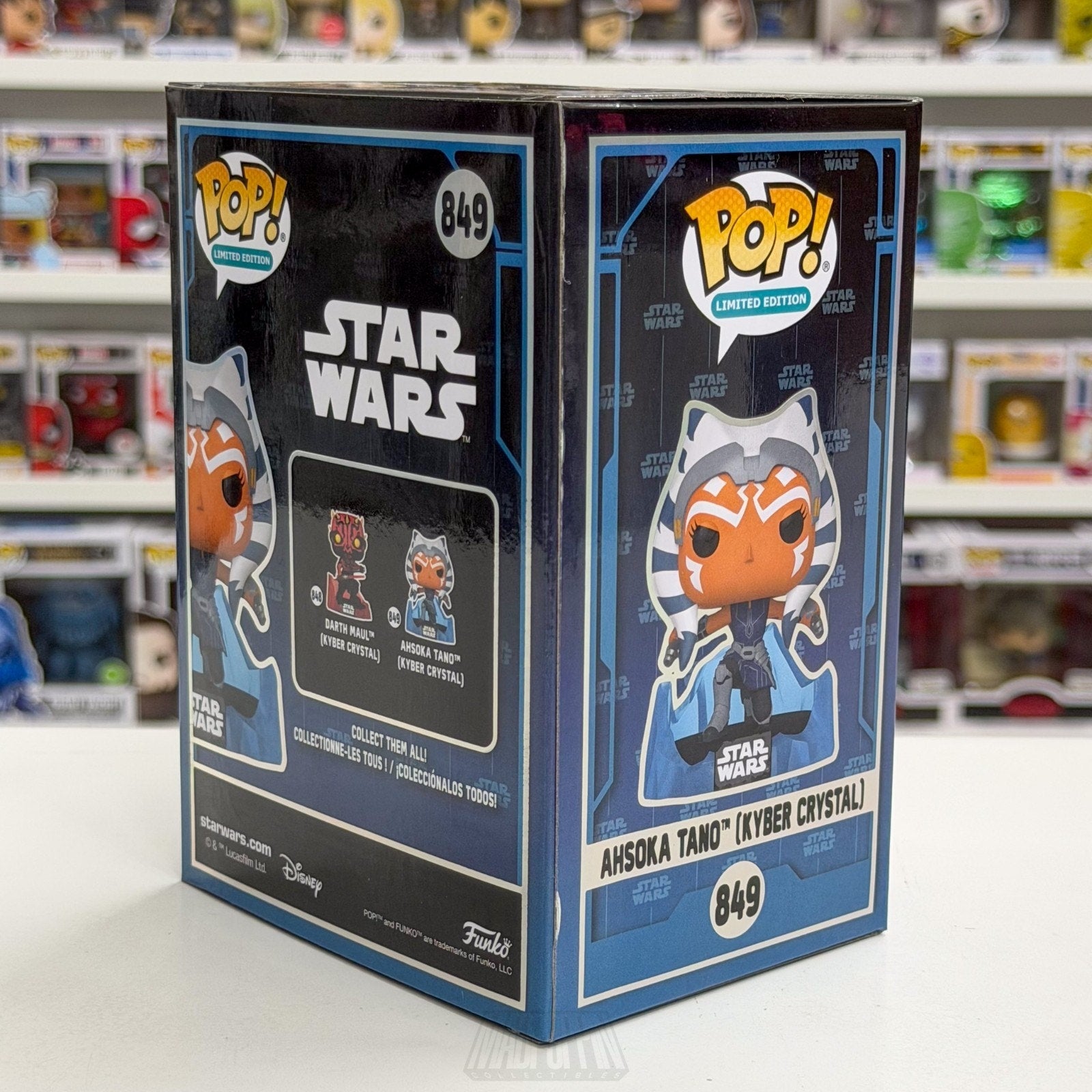 Funko Pop Star Wars Ahsoka Tano Kyber Crystal 849 SDCC 2026 LE 9500 CON STICKER