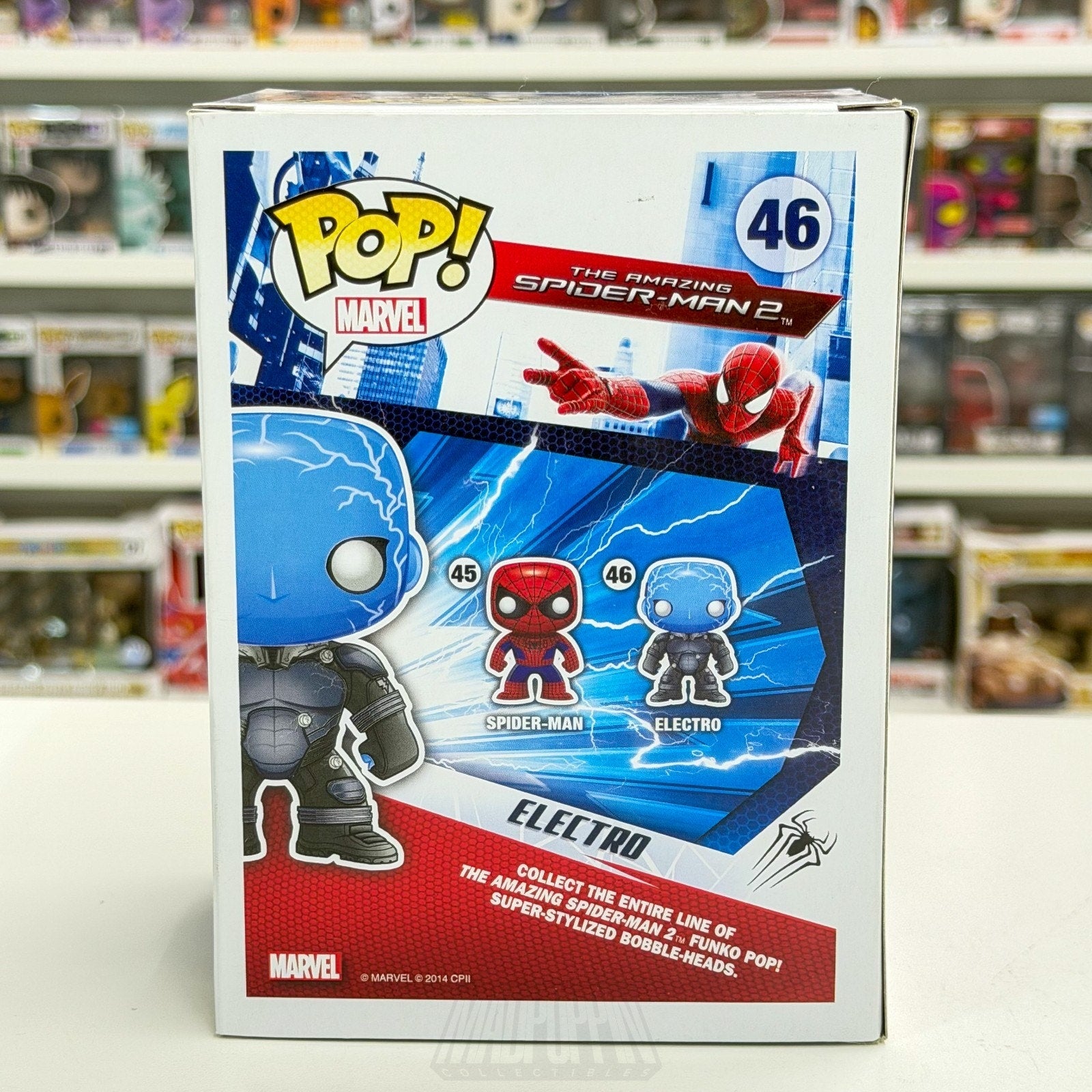 Funko Pop Marvel Amazing Spider-Man 2 Electro Glow 46 Oscorp Toy Vinyl Figure