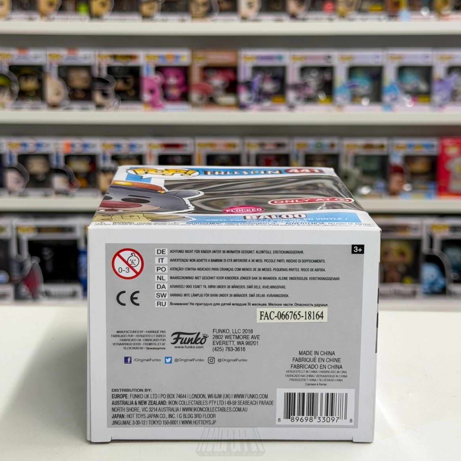 Funko Pop Disney Tailspin Baloo Flocked Target Excl 441 Bear Pilot Vinyl Figure