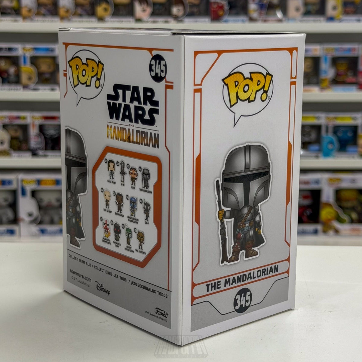 Funko Pop Star Wars The Mandalorian Chrome Amazon 345 Bounty Hunter Vinyl Figure