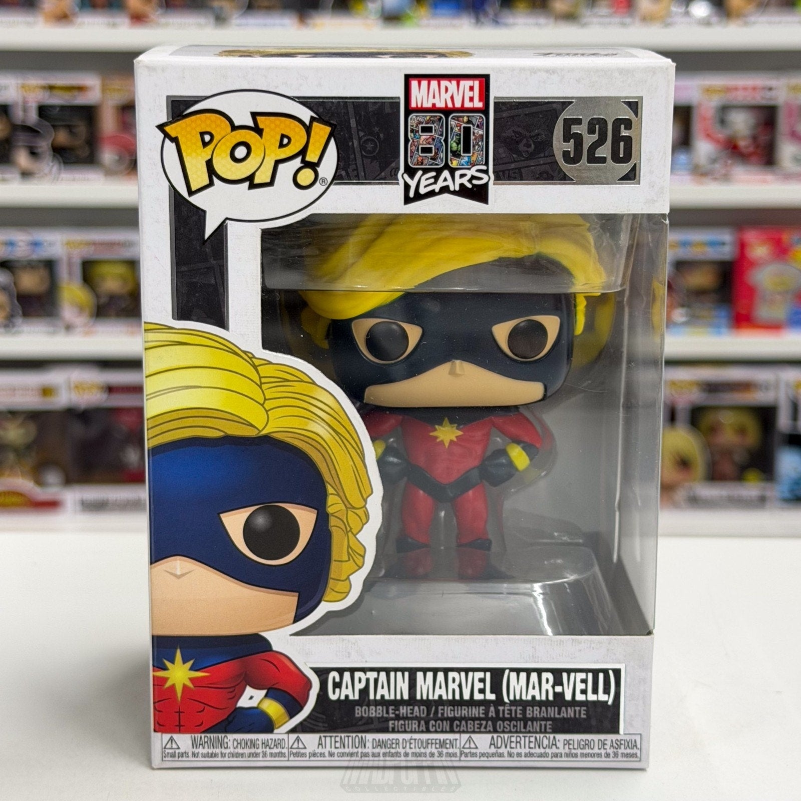 Funko Pop Marvel 80 Years Captain Marvel Mar-Vell 526 Superhero Toy Vinyl Figure