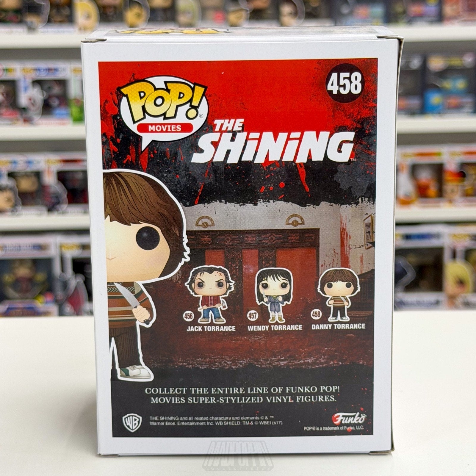Funko Pop Movies The Shining Danny Torrance REDRUM 458 Overlook Toy Hotel Figure