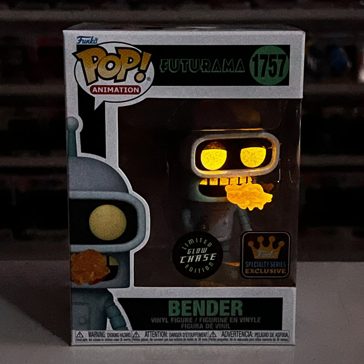 Funko Pop Animation Futurama Bender Specialty Series Chase Glow 1757 Figure Toy