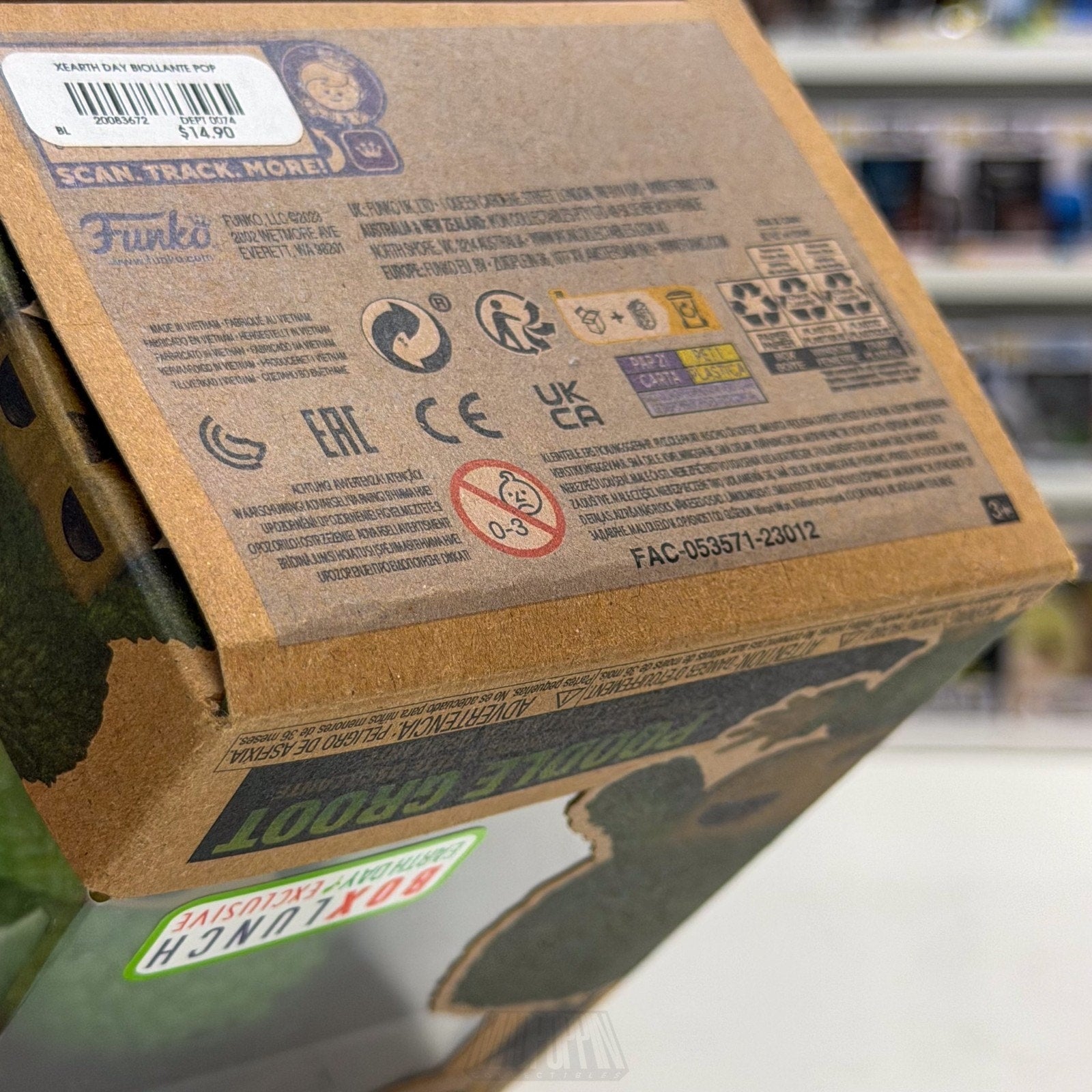 Funko Pop Marvel Poodle I Am Groot Earth Day BoxLunch 1219 Tree Toy Vinyl Figure