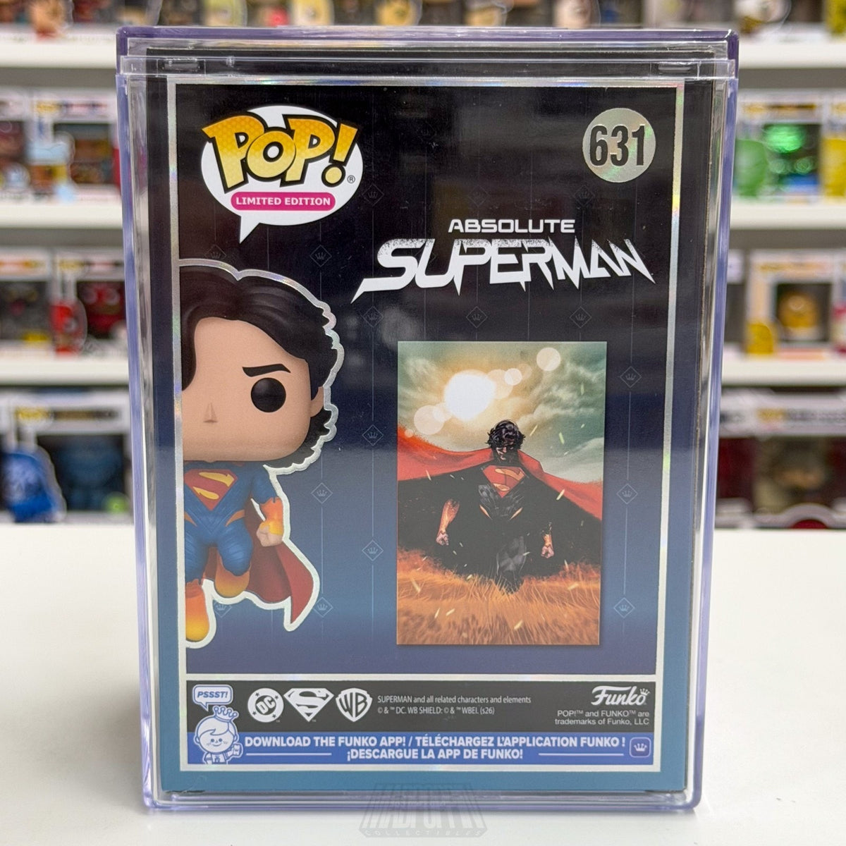 Funko Pop DC Super Heroes Absolute Superman 631 LE 1000 SDCC 2026 CON STICKER