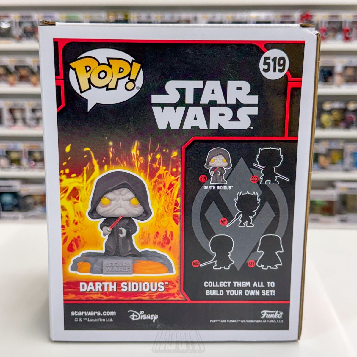 Funko Pop Star Wars Red Saber Series Darth Sidious Glow GameStop 519 Toy Figure
