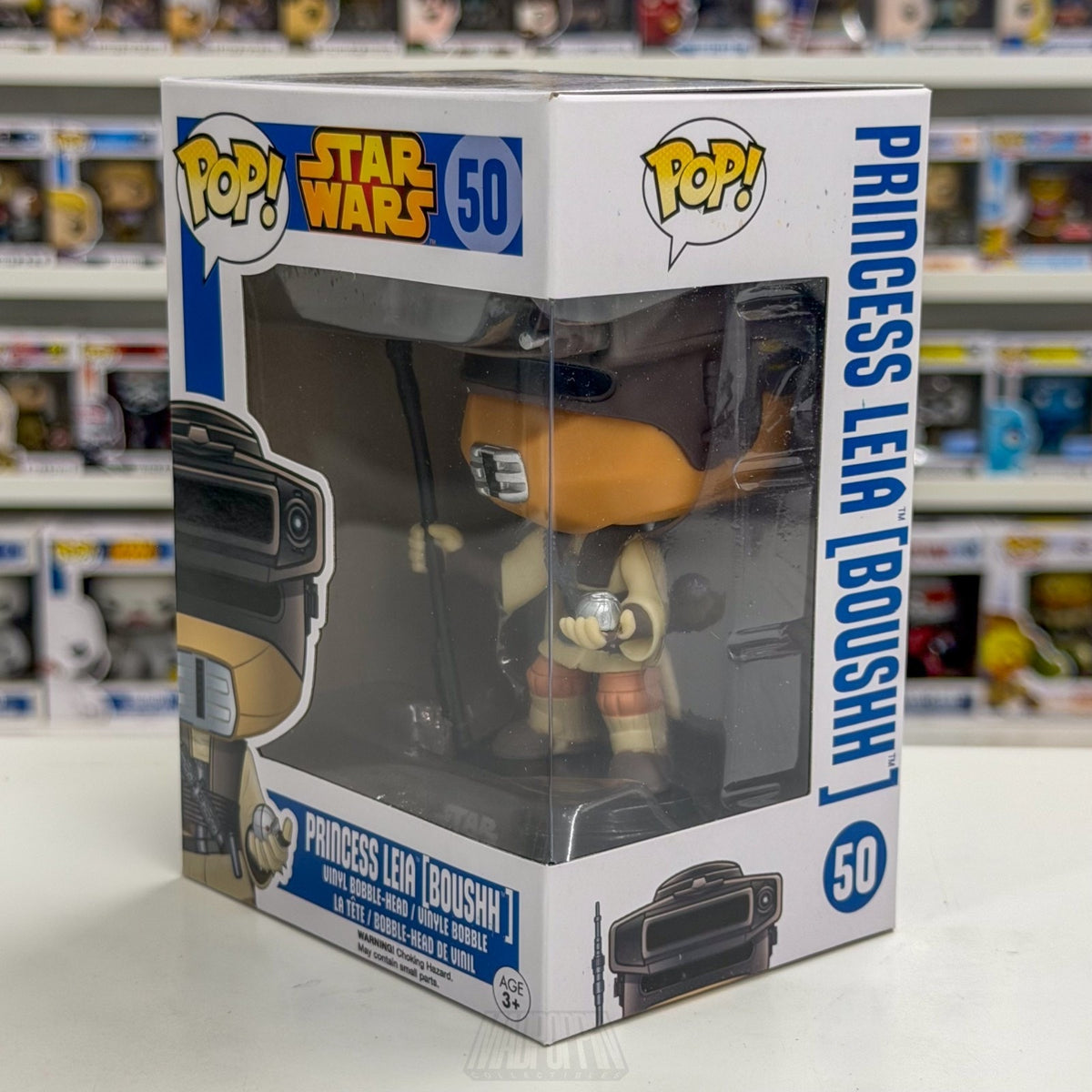 Funko Pop Star Wars Princess Leia Boushh Blue Box 50 Bounty Hunter Vinyl Figure
