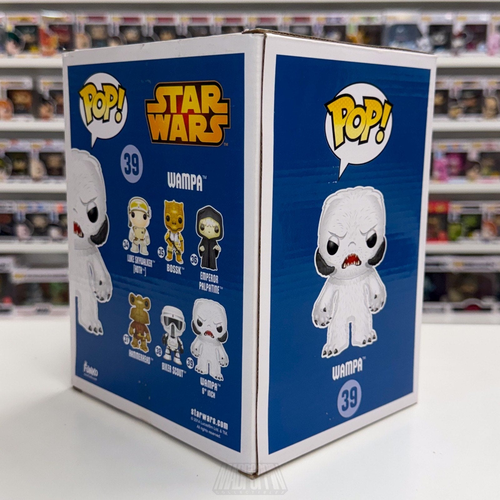 Funko Pop Star Wars Wampa Flocked Hot Topic 39 Ice Snow Monster Vinyl 6" Figure