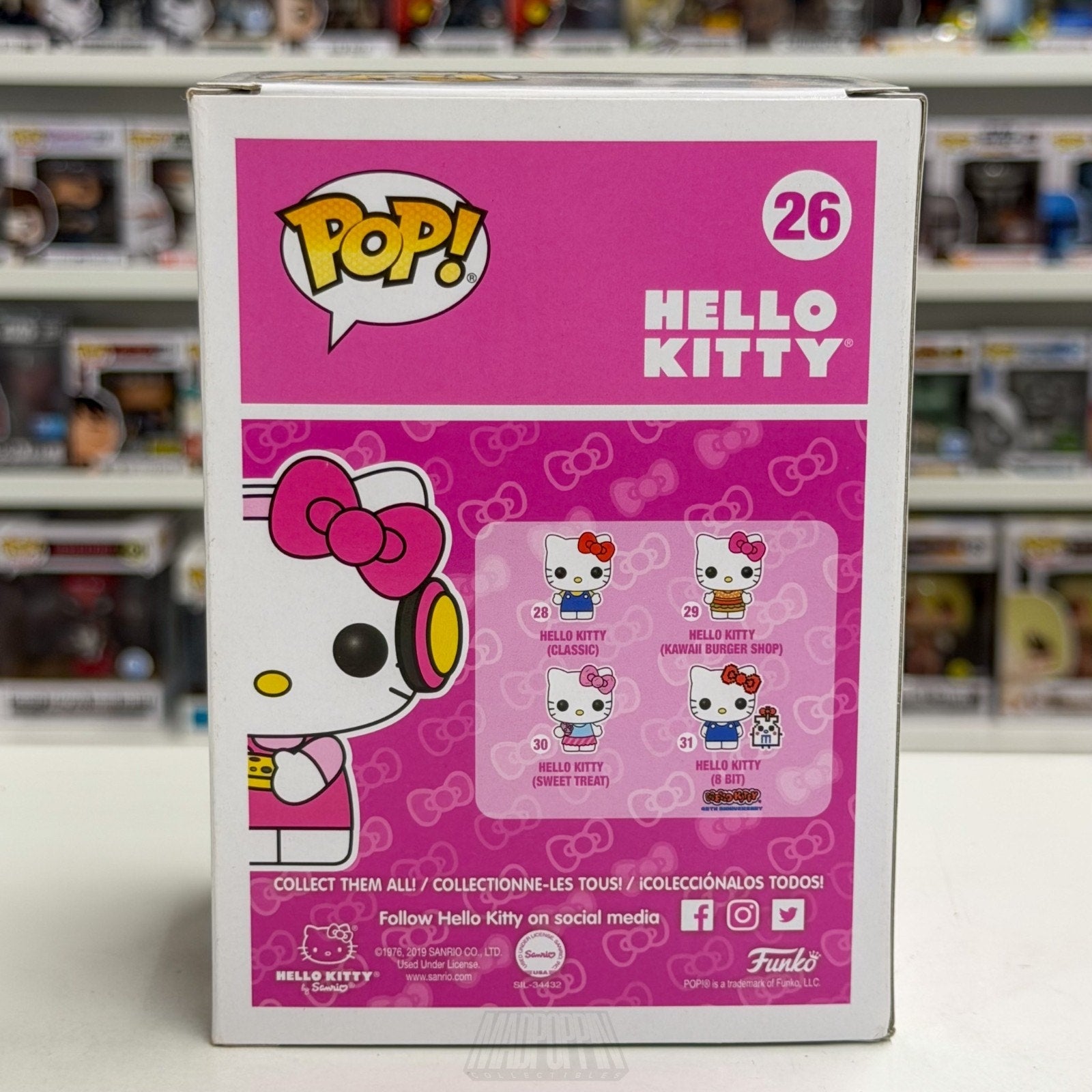 Funko Pop Sanrio Hello Kitty Gamer GameStop 26 Kawaii Cute Cat Toy Vinyl Figure