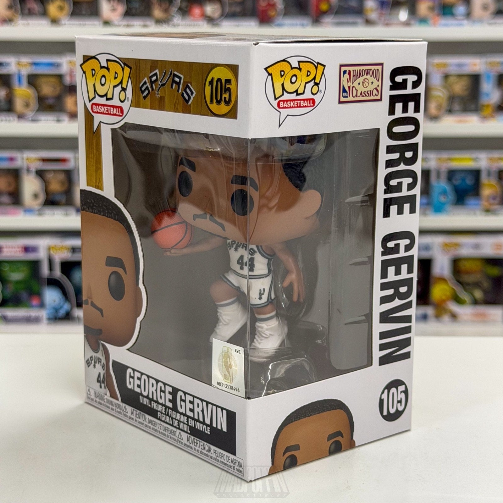 Funko Pop NBA Basketball San Antonio Spurs George Gervin 105 Legend Vinyl Figure