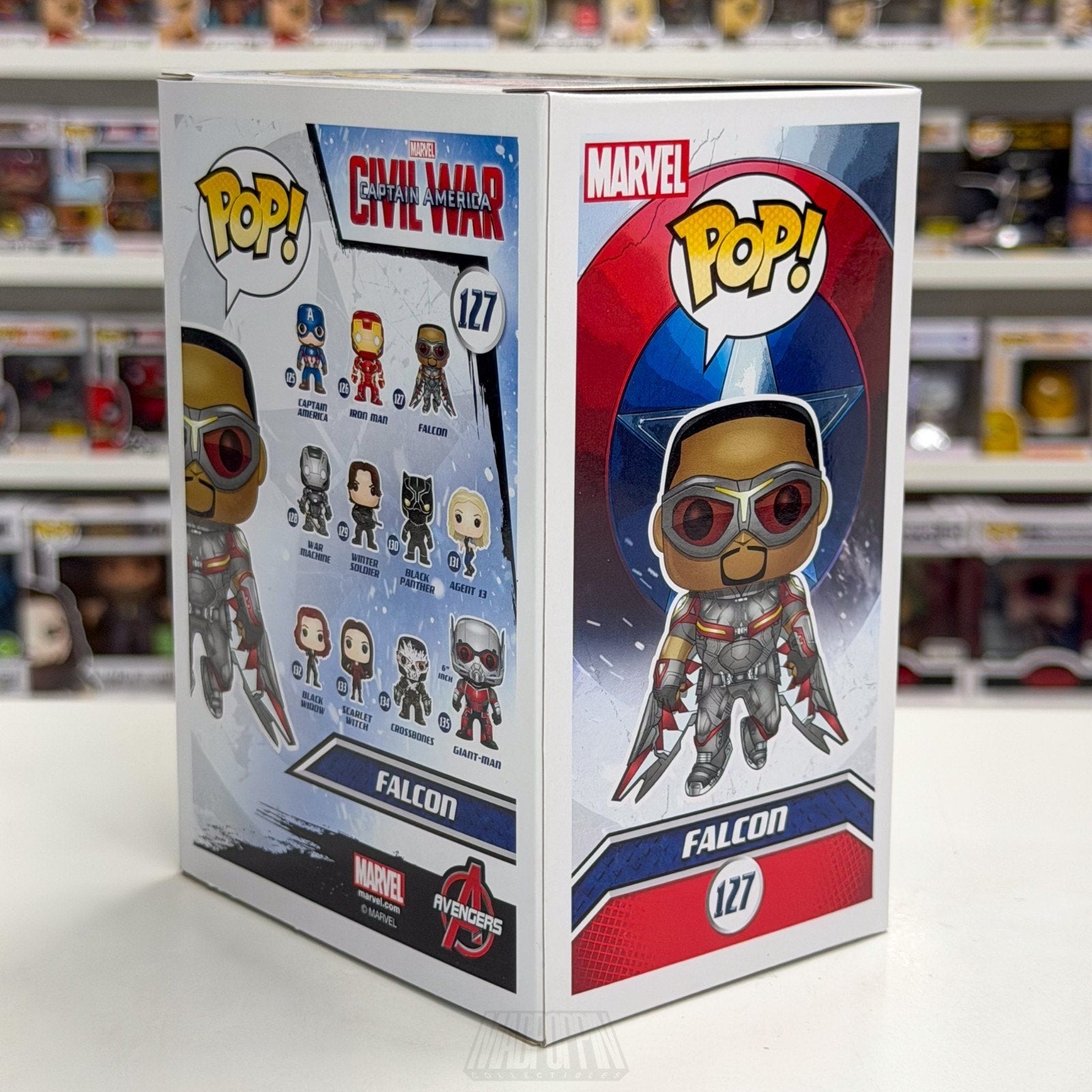 Funko Pop Marvel Captain America Civil War Falcon Hot Topic 127 Vinyl Figure