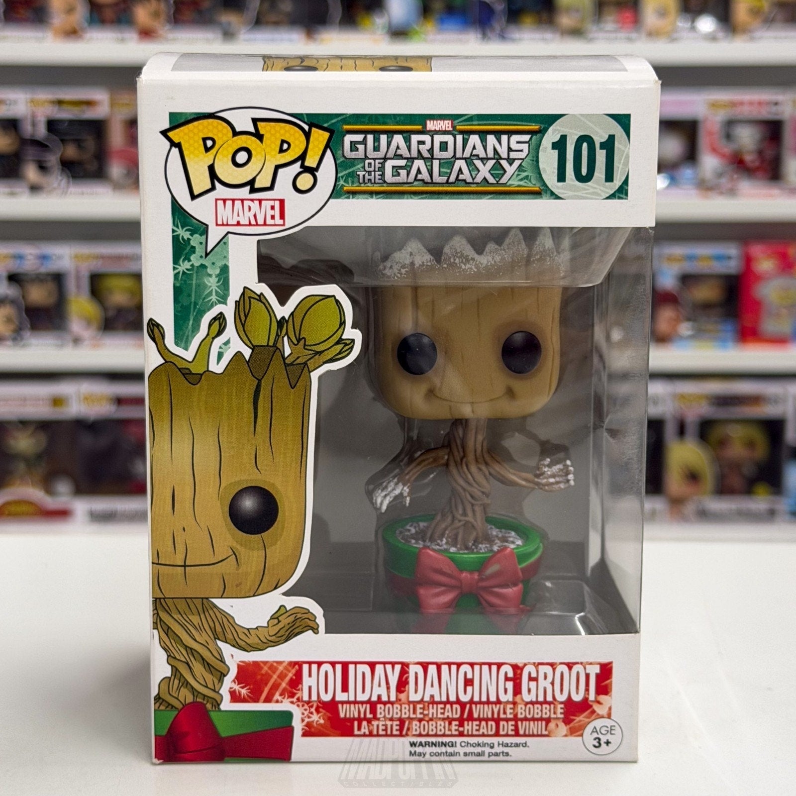 Funko Pop Marvel Guardians of the Galaxy Holiday Dancing Groot 101 Vinyl Figure