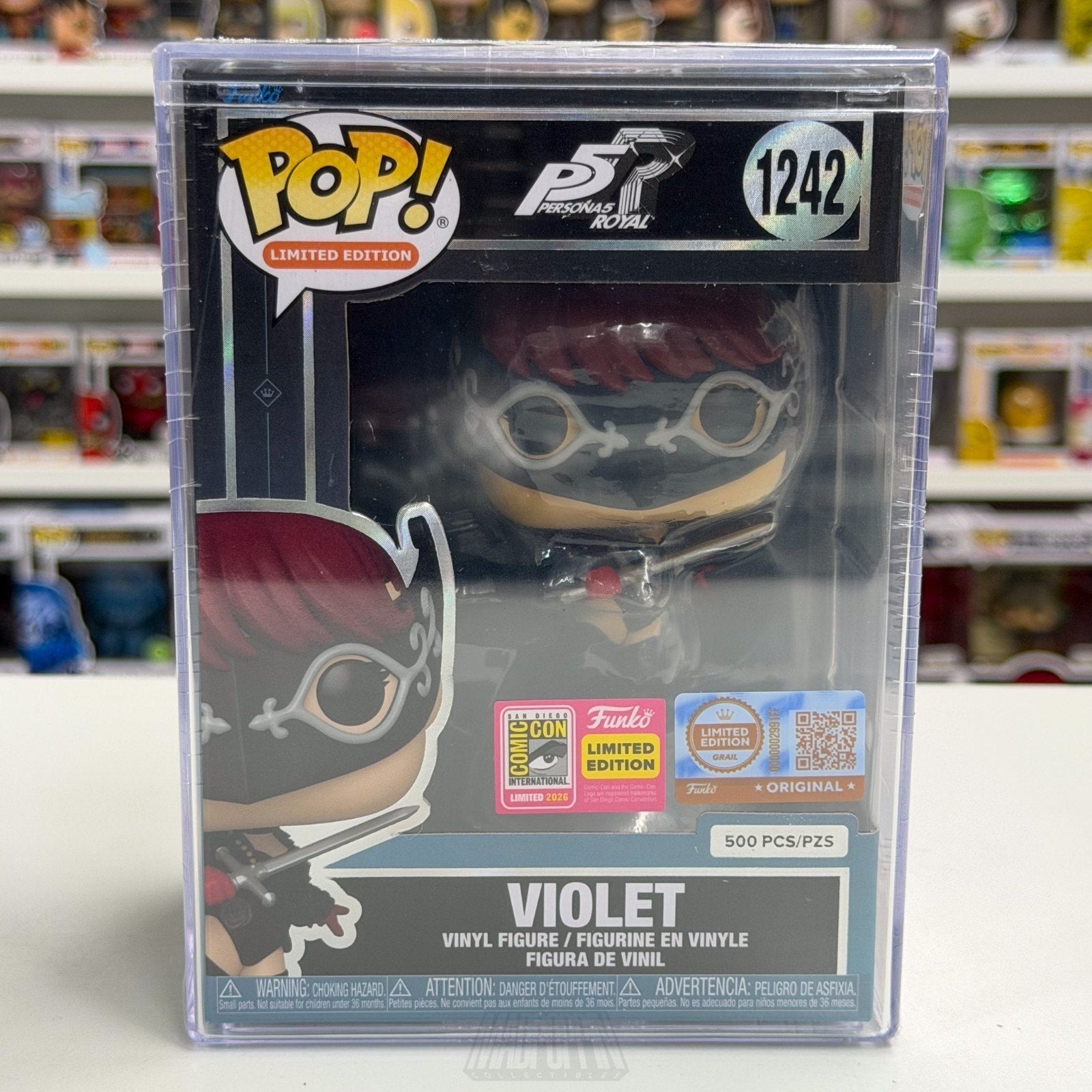 Funko Pop Games Persona 5 Violet 1242 SDCC 2026 Royal GRAIL OFFICIAL CON STICKER
