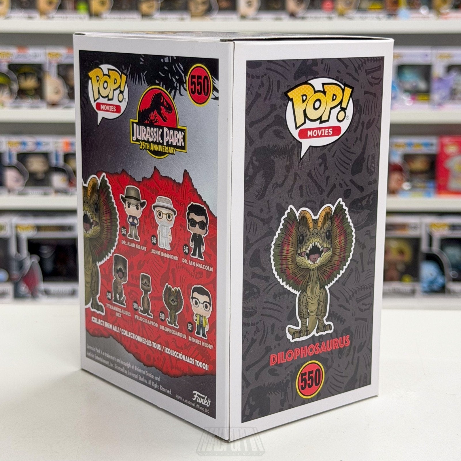 Funko Pop Movies Jurassic Park Dilophosaurus Red Target 550 Dino Vinyl Figure