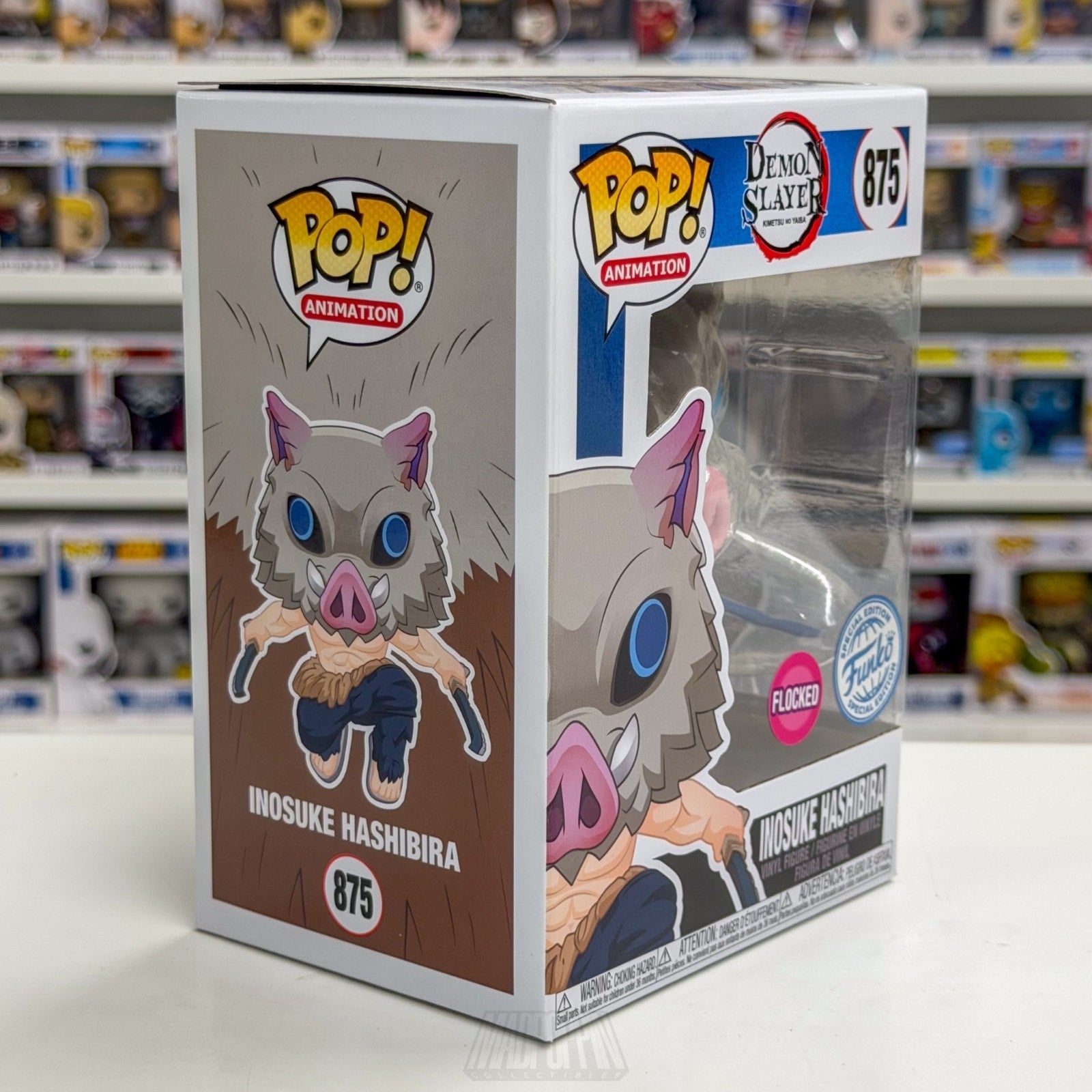 Funko Pop Anime Demon Slayer Inosuke Hashibira Flocked Special Edition 875 Vinyl