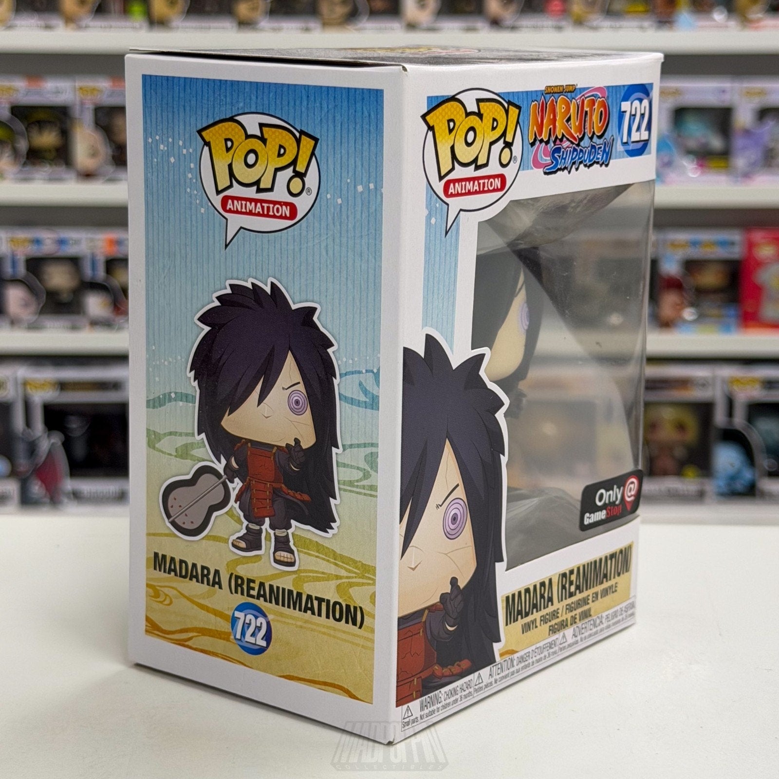 Funko Pop Anime Naruto Madara Reanimation GameStop 722 Japan Manga Vinyl Figure