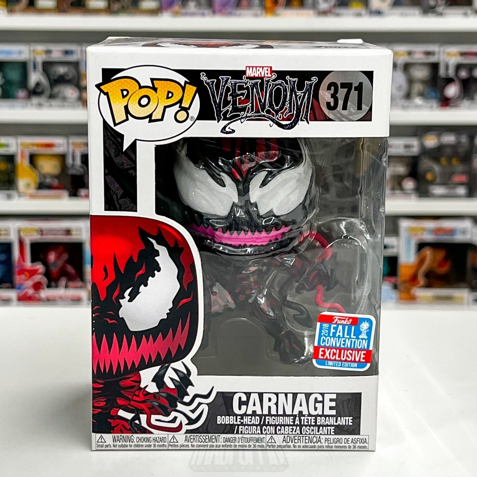 Funko Pop Marvel Venom Carnage Tendrils NYCC Fall Con 371 Symbiote Vinyl Figure