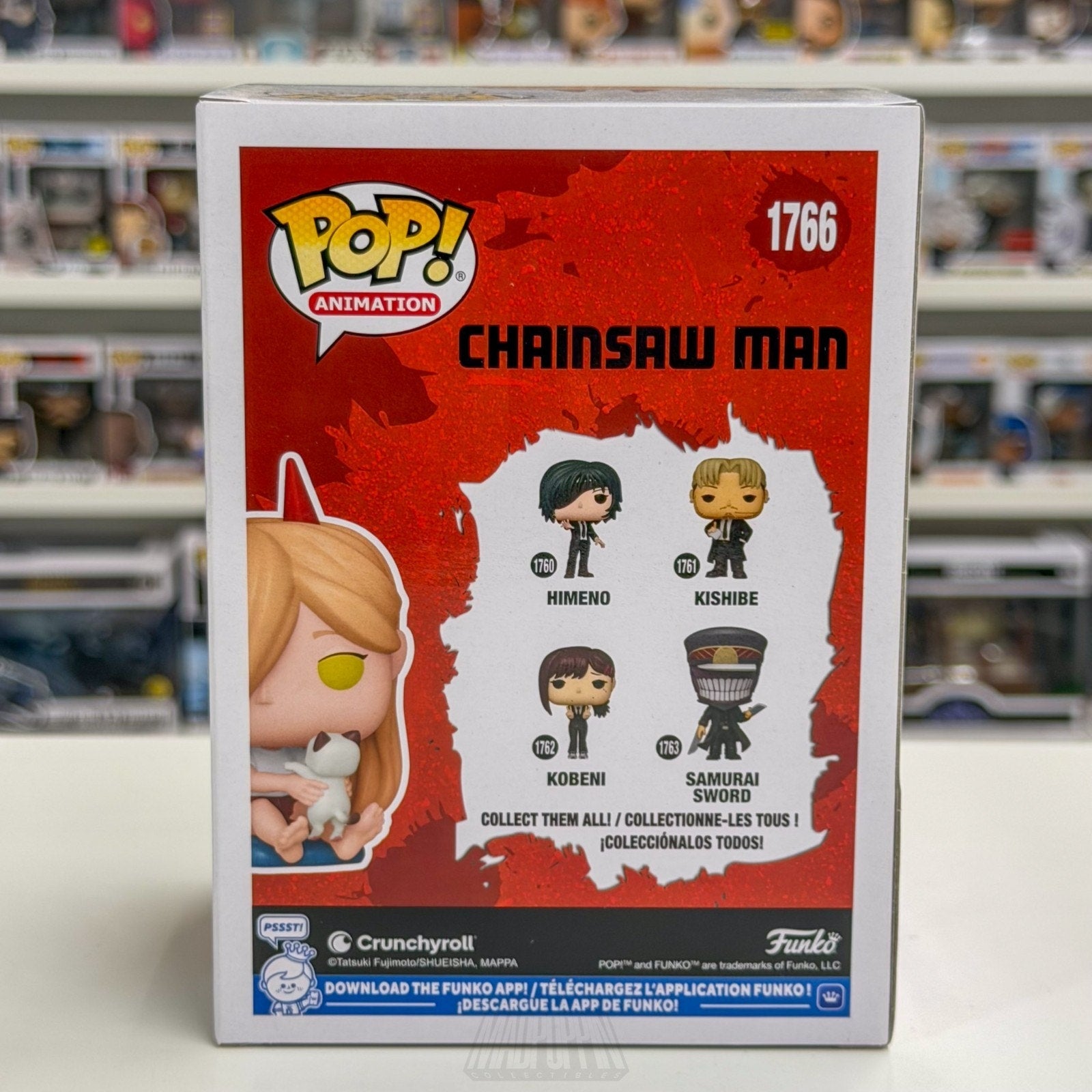 Funko Pop Anime Chainsaw Man Power w/Meowy Chalice Flocked Chase 1766 Toy Figure