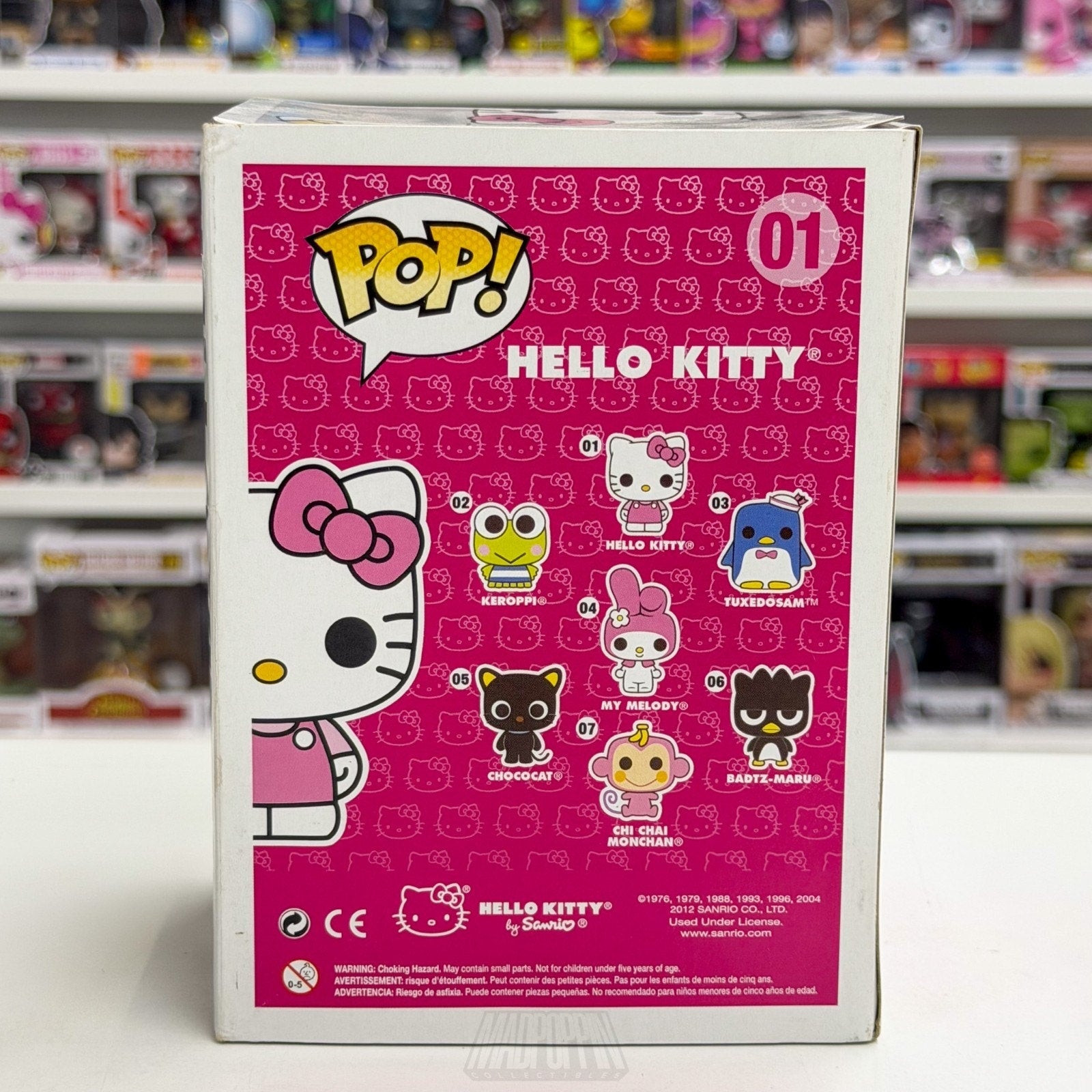 Funko Pop Sanrio Hello Kitty w/Bow 01 Pink Outfit Vaulted RARE Toy Vinyl Figure
