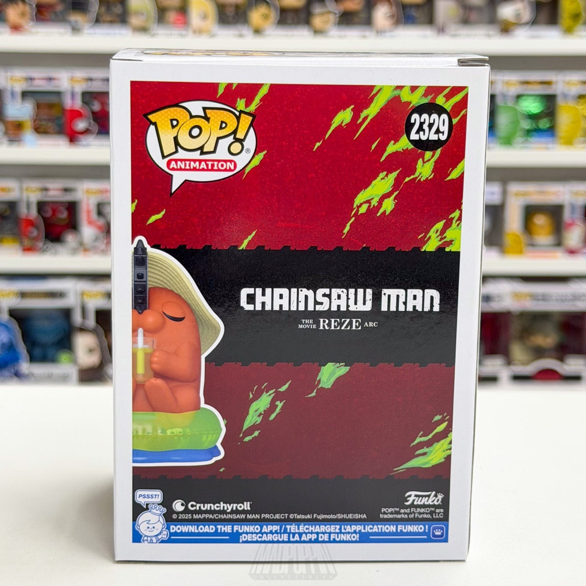 Funko Pop Anime Chainsaw Man Pochita Lounging 2329 SDCC 2026 Manga CON STICKER