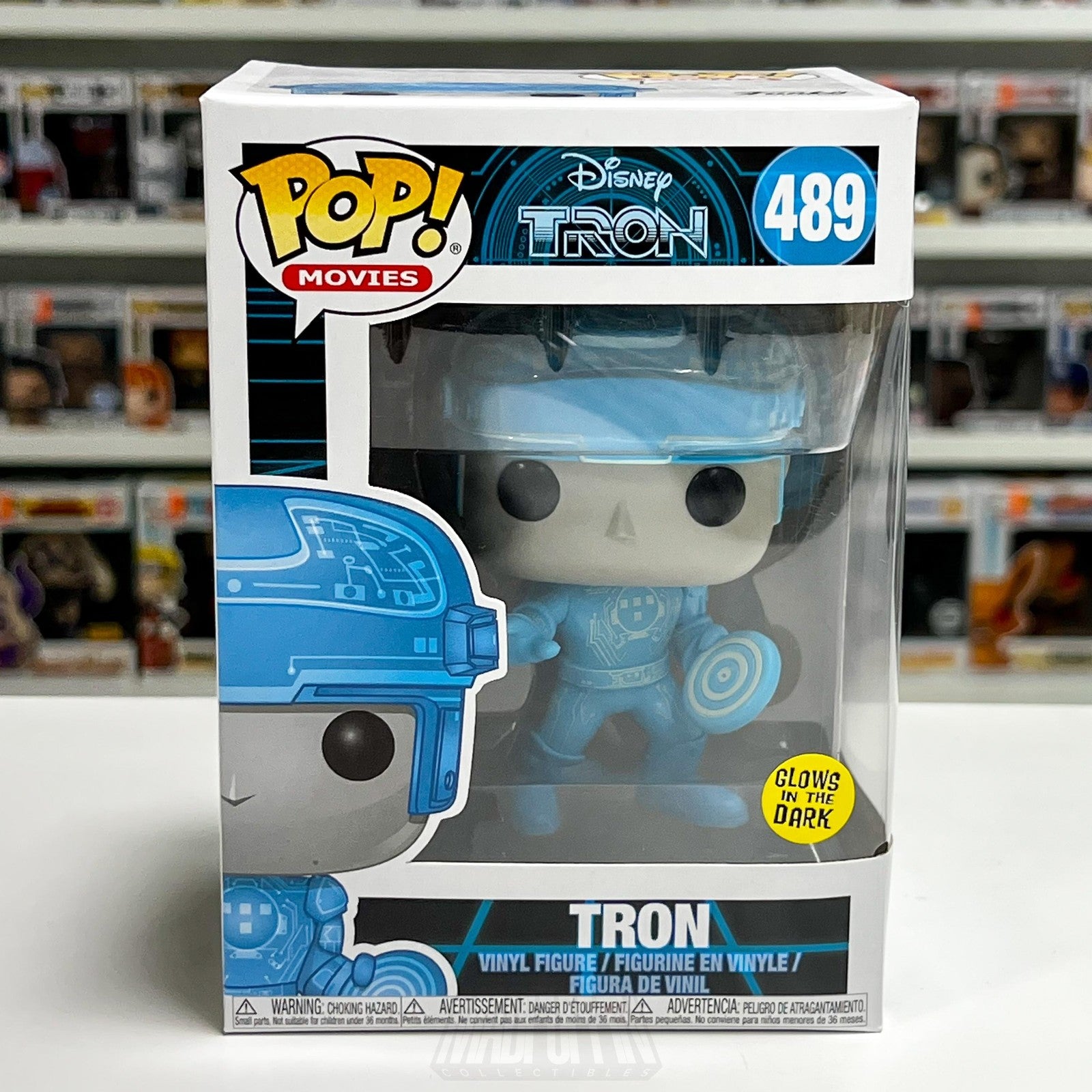 Funko Pop! Movies Disney Tron #489 Glow in the Dark GITD Vinyl Figure Toy SciFi