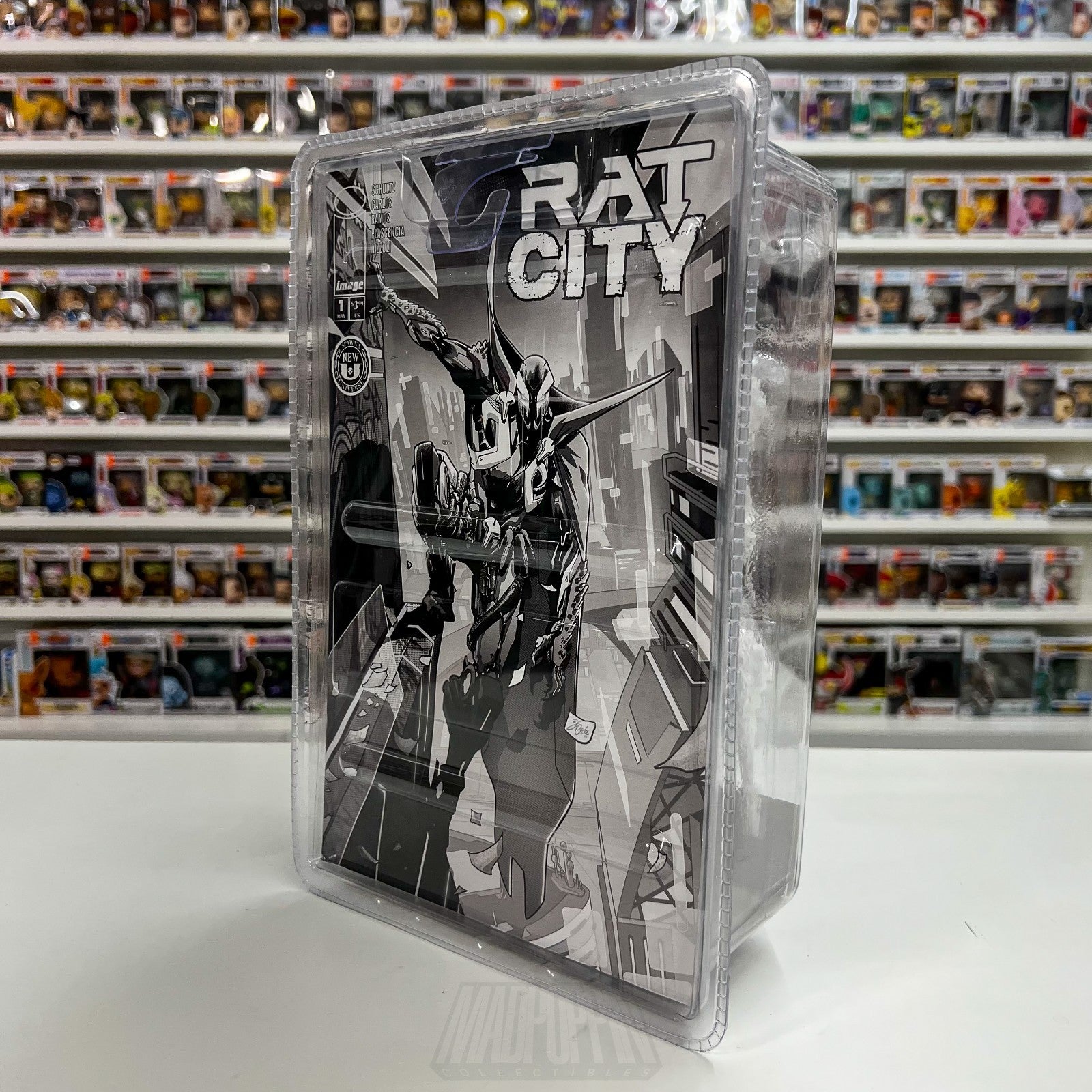 McFarlane Toys Spawn Deviant Rat City Page Punchers RED PLATINUM 7" Figure Comic