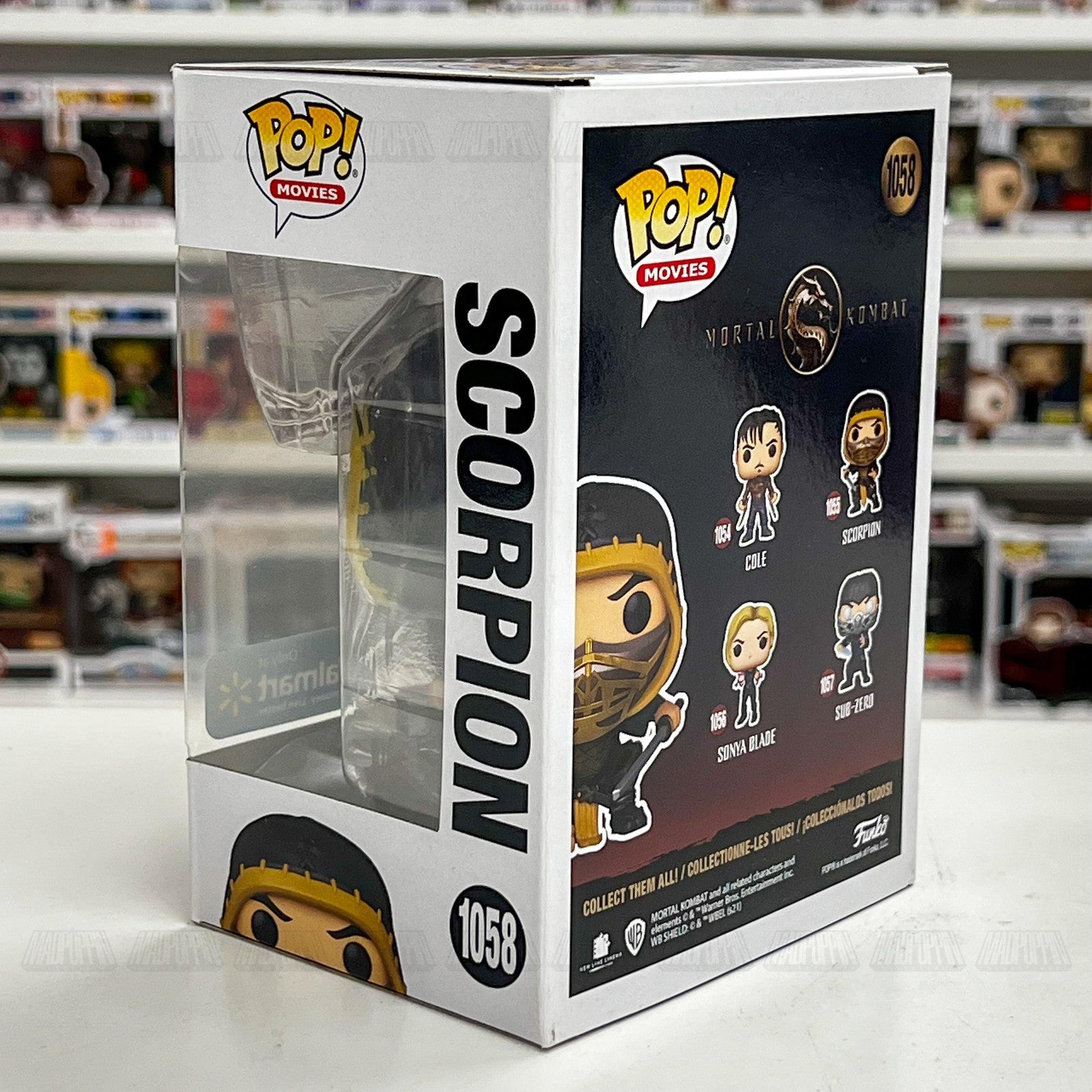 Funko Pop Movies Mortal Kombat Scorpion #1058 Walmart Exclusive Vinyl Figure New