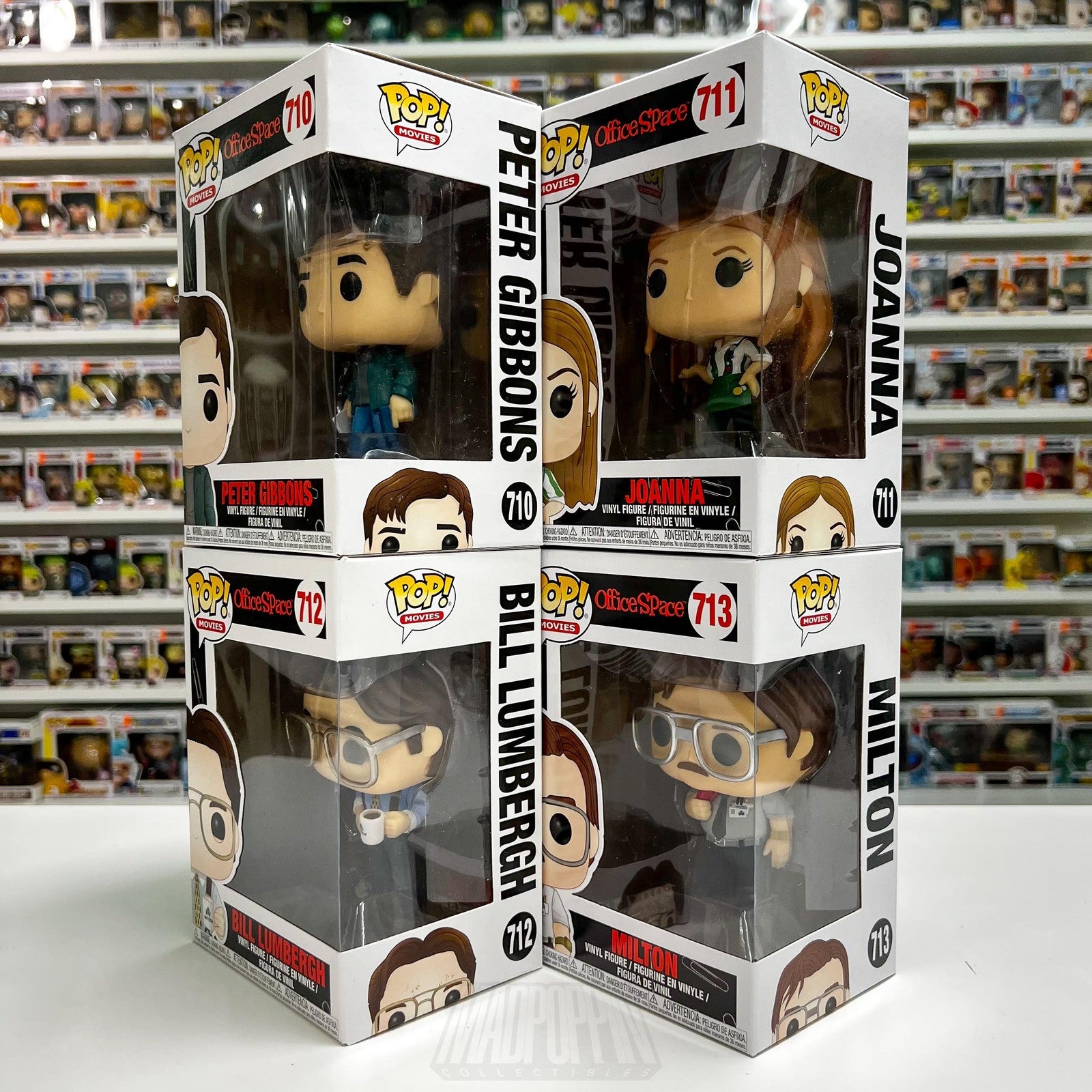 Funko Pop Movies Office Space Set 4 Lot Peter Gibbons Joanna Lumbergh Milton Toy