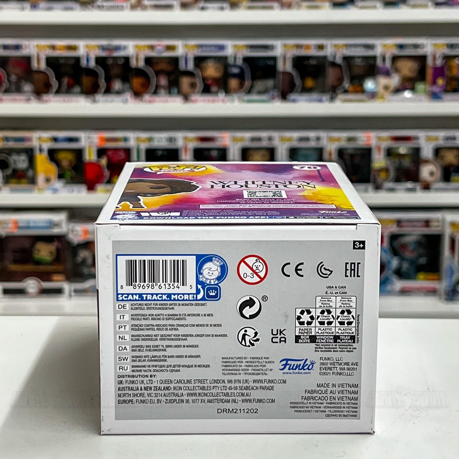 Funko Pop! Icons Whitney Houston #70 Vinyl Figure New in Box Collectible Gift