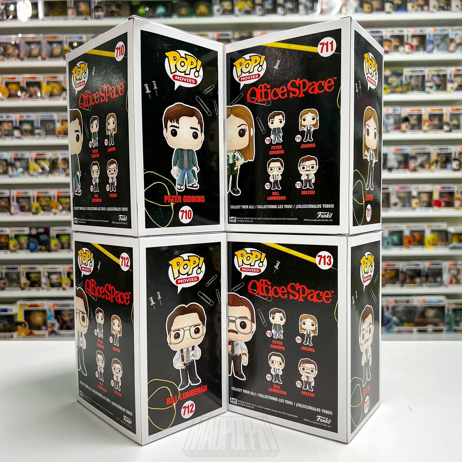 Funko Pop Movies Office Space Set 4 Lot Peter Gibbons Joanna Lumbergh Milton Toy