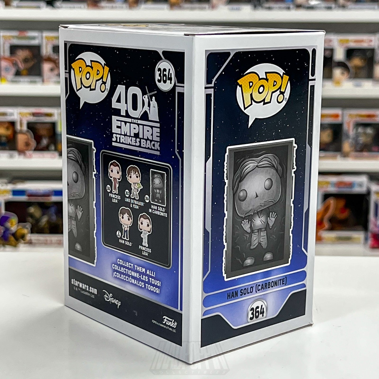 Funko Pop Star Wars Empire Strikes Back 40th Han Solo Carbonite 364 Vinyl Figure4