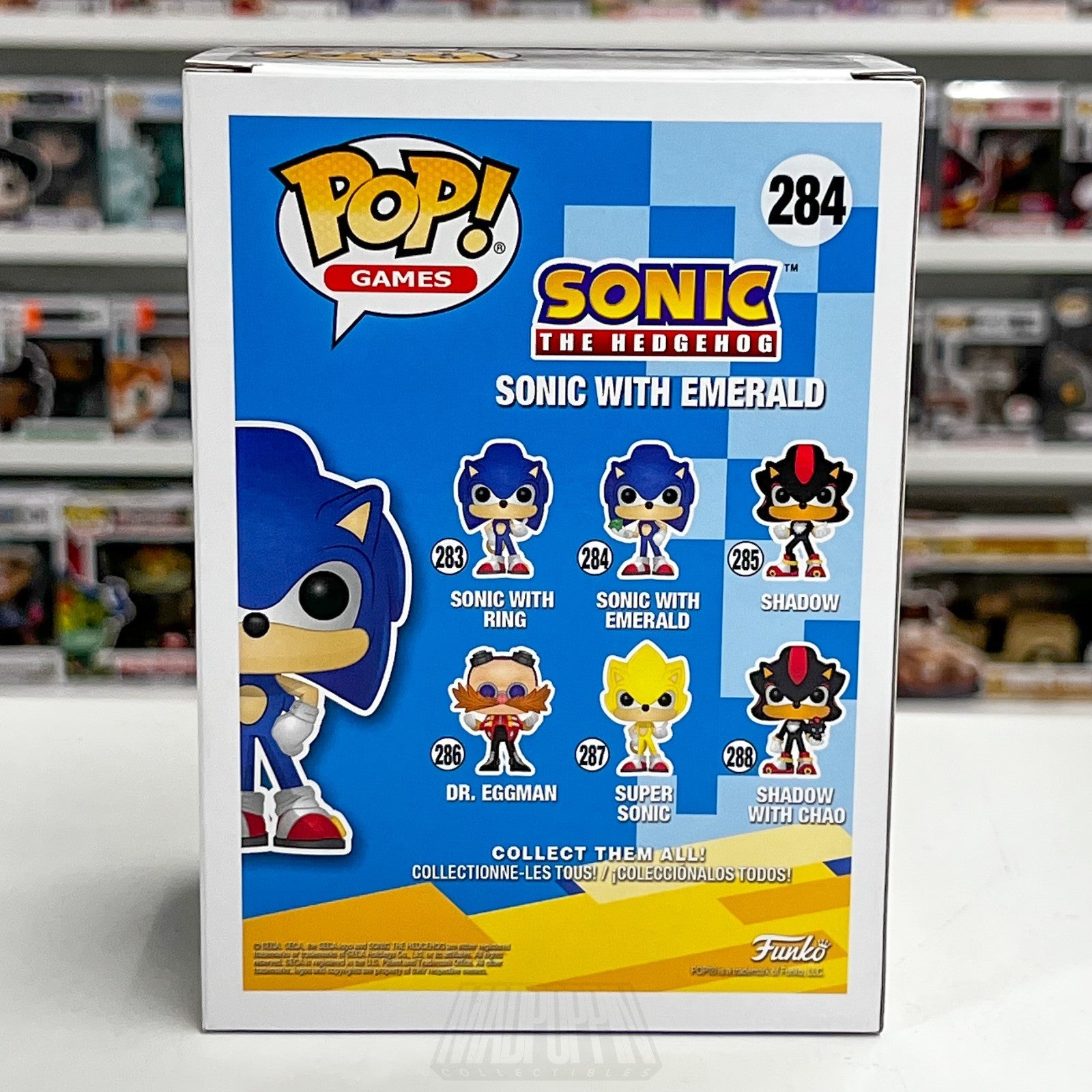 Funko Pop Video Games Sonic The Hedgehog With Emerald 284 Sega Toy Vinyl Figure3