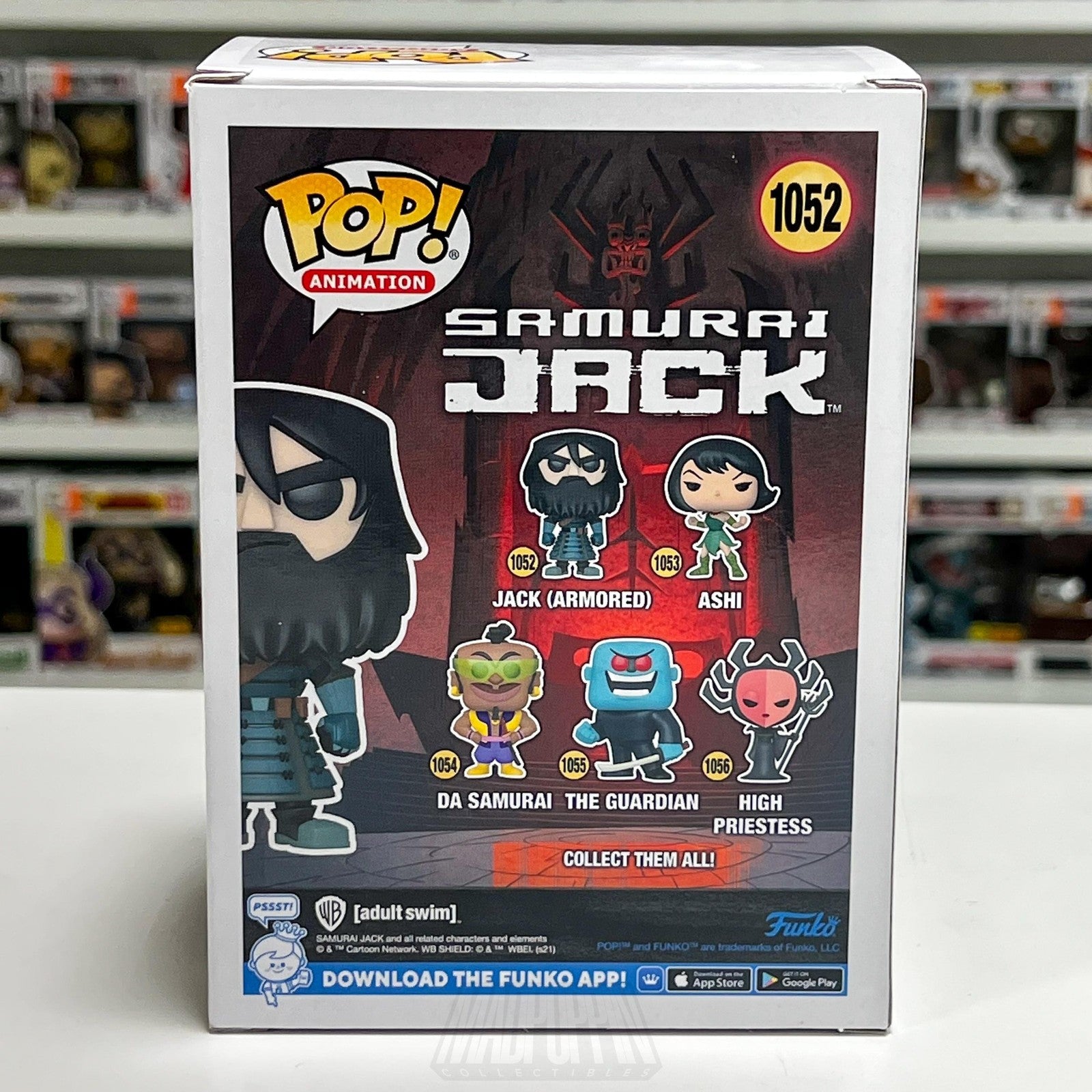 Funko Pop Animation Samurai Jack Armored No Helmet 1052 Vinyl Figure Cartoon Toy