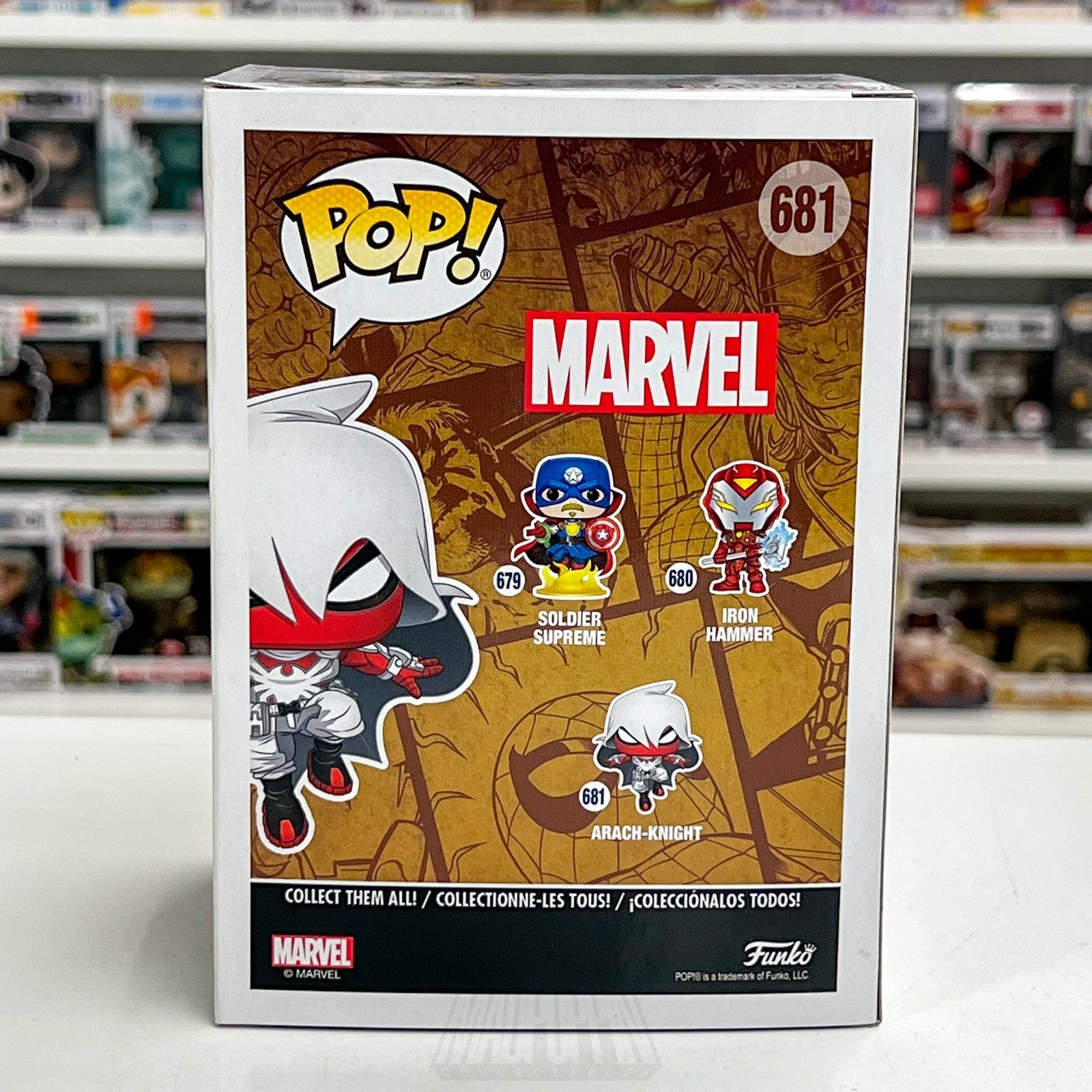 Funko Pop Marvel Infinity Warps ArachKnight Glow Walgreens 681 Toy Vinyl Figure4