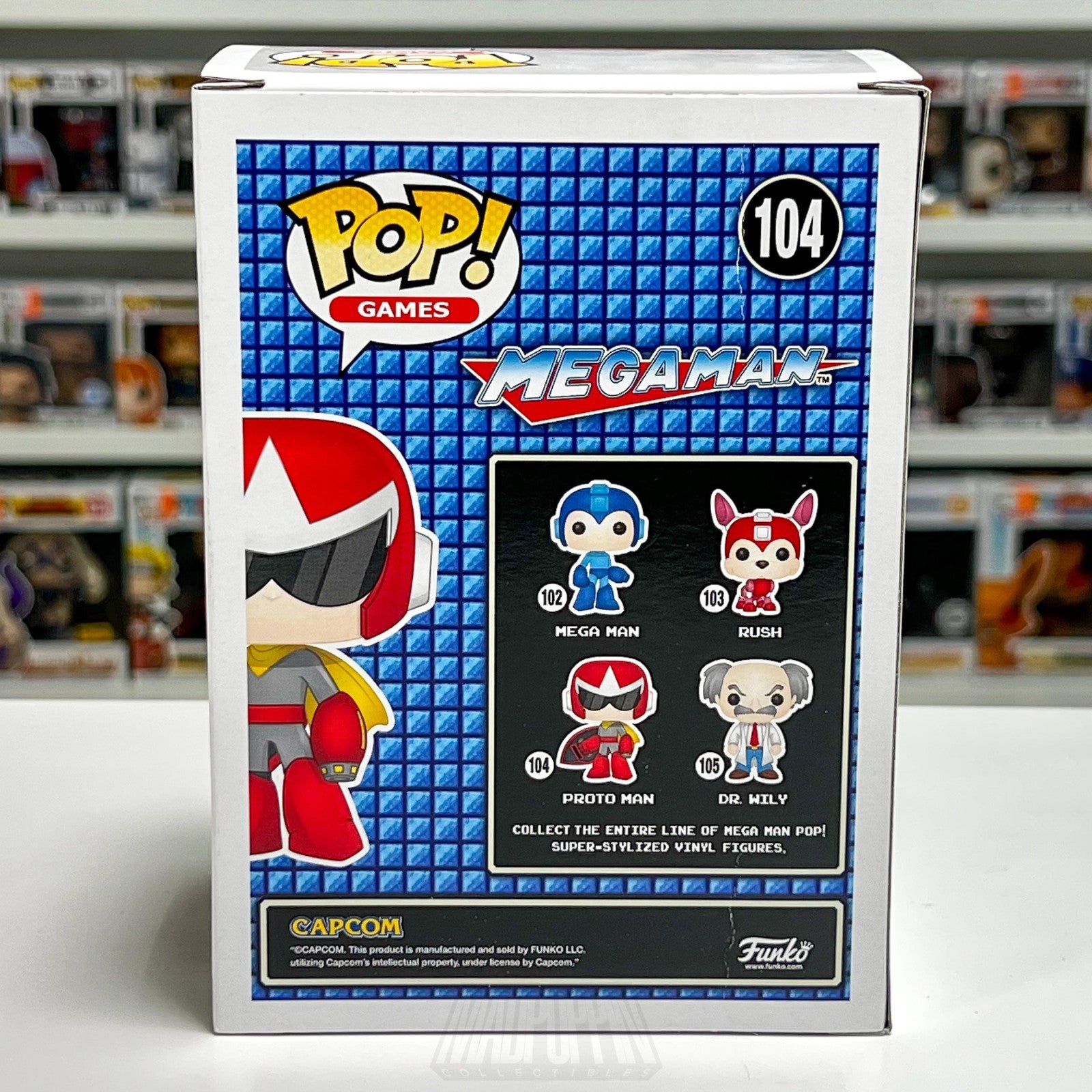 Funko Pop Video Games Mega Man Proto Man 104 Vinyl Figure Capcom Toy