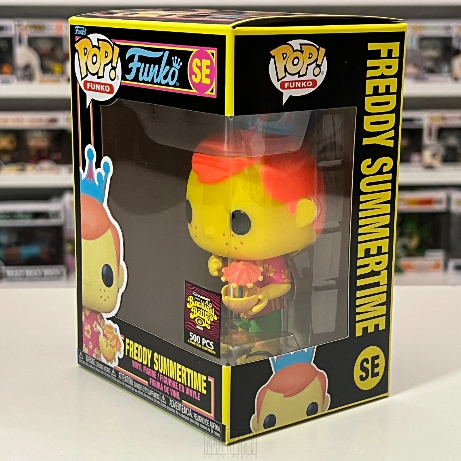 Funko Pop Freddy Summertime Fundays Blacklight Battle 2022 LE 500 Pieces SE