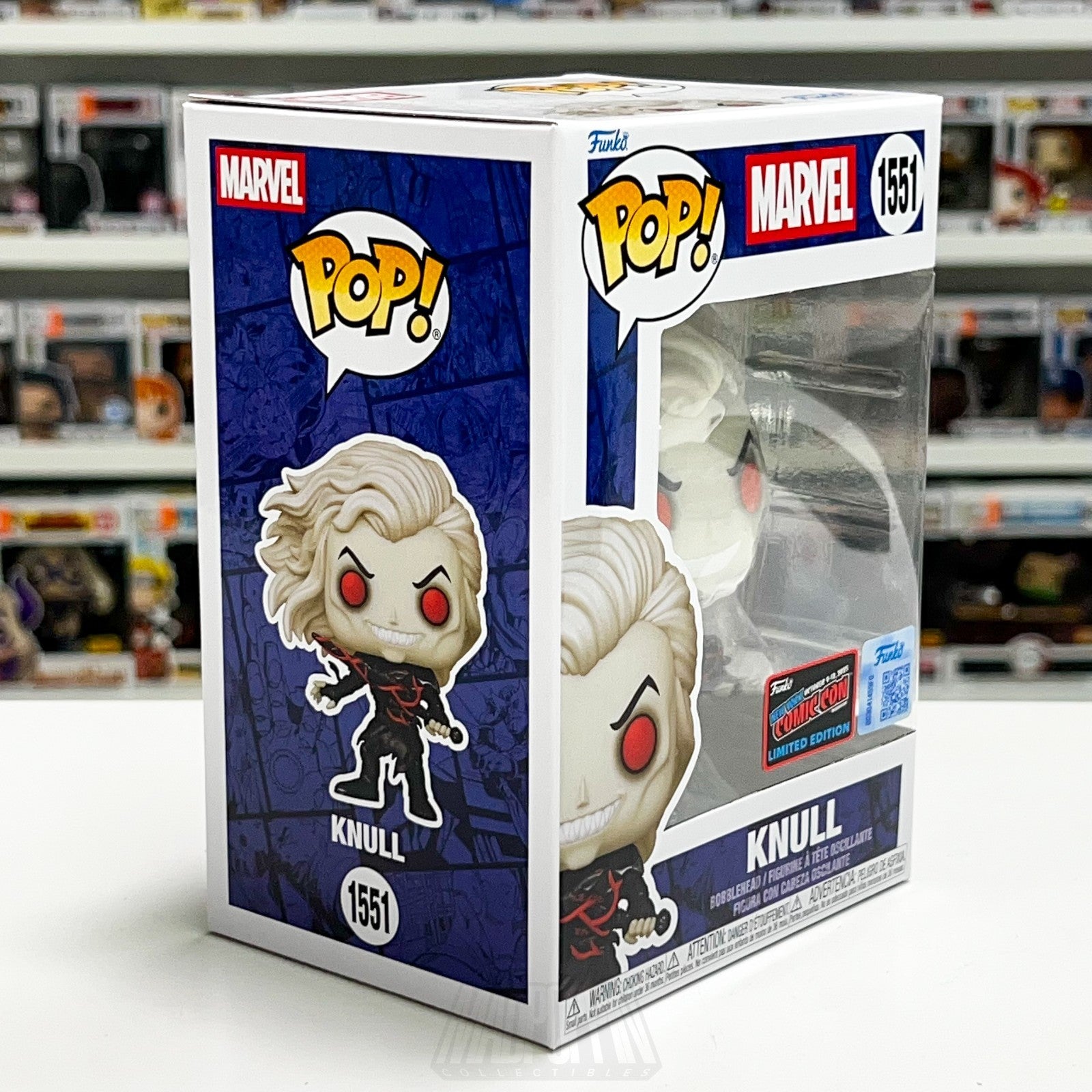 Funko Pop Marvel Knull 1551 NYCC Official Con Sticker Symbiote Venom Carnage Toy