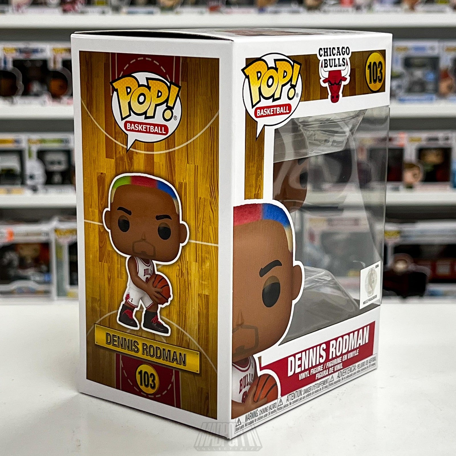 Funko Pop Dennis Rodman 103 Chicago Bulls NBA Hardwood Classics Basketball