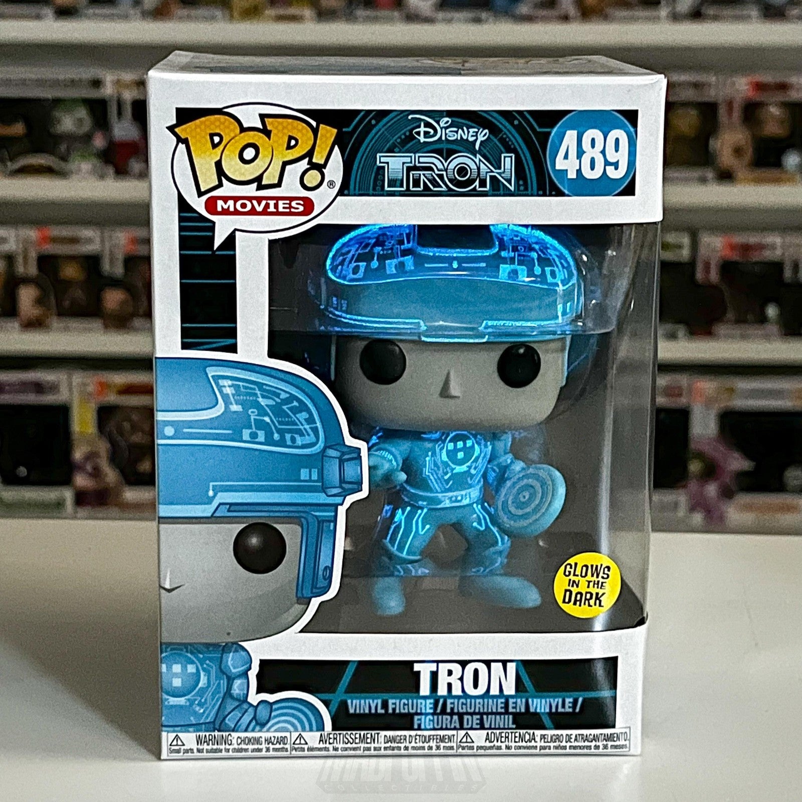 Funko Pop! Movies Disney Tron #489 Glow in the Dark GITD Vinyl Figure Toy SciFi
