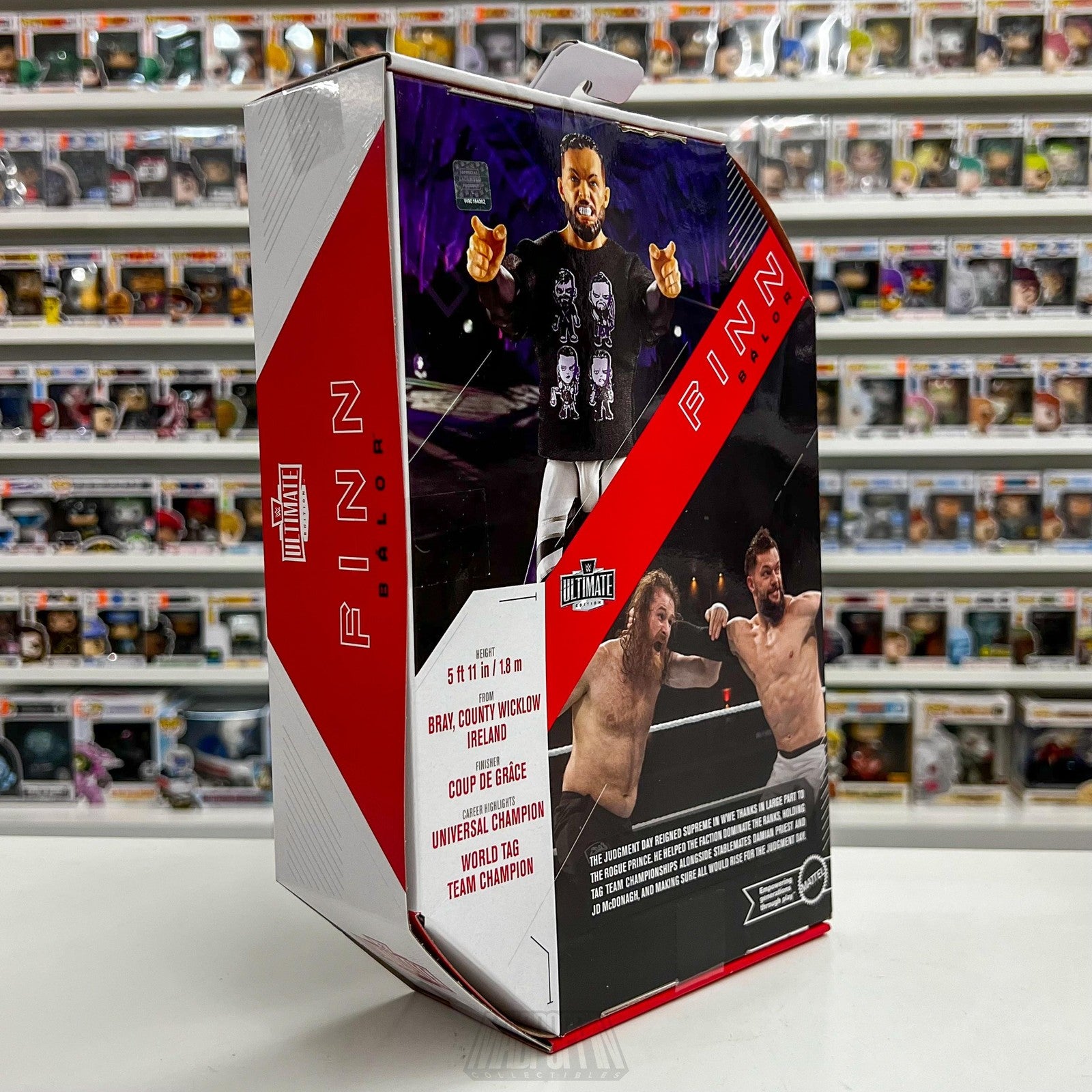 WWE Finn Bálor Ultimate Edition Action Figure Mattel Extra Heads Shirt
