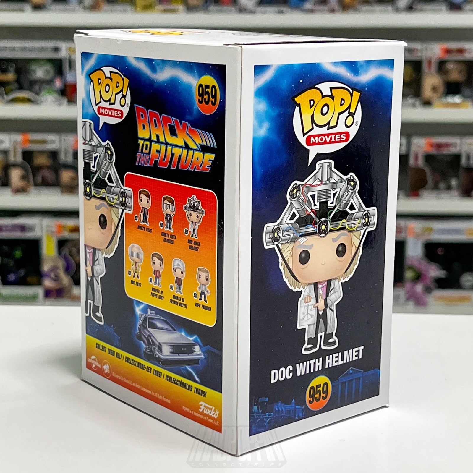 Funko Pop Movies Back to the Future Doc Brown with Helmet #959 Vinyl Figure Toy